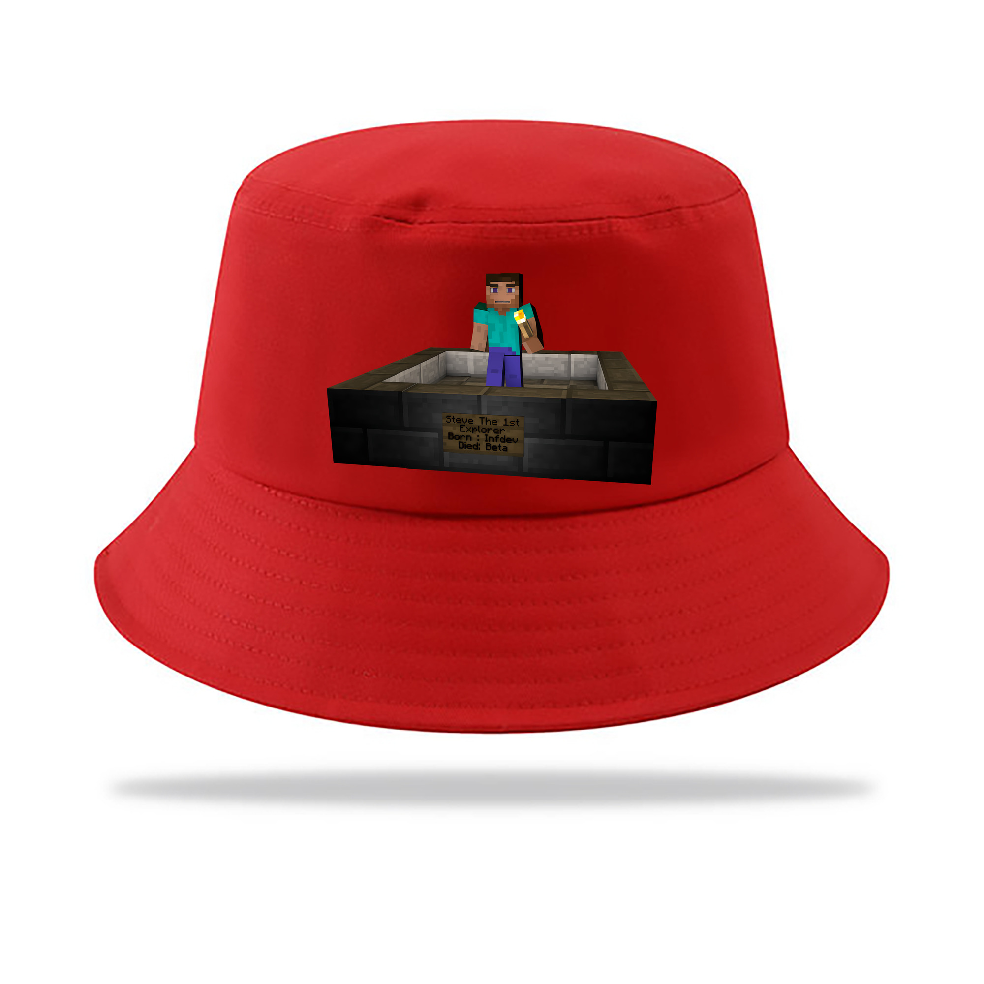 （画像用） マインクラフト ブロックの世界 Minecraft MC Block world アウトドア日除けバケットハット
