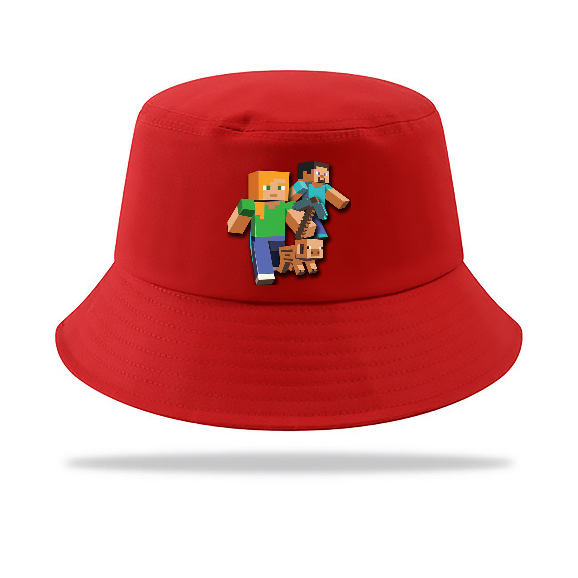 （画像用） マインクラフト ブロックの世界 Minecraft MC Block world アウトドア日除けバケットハット