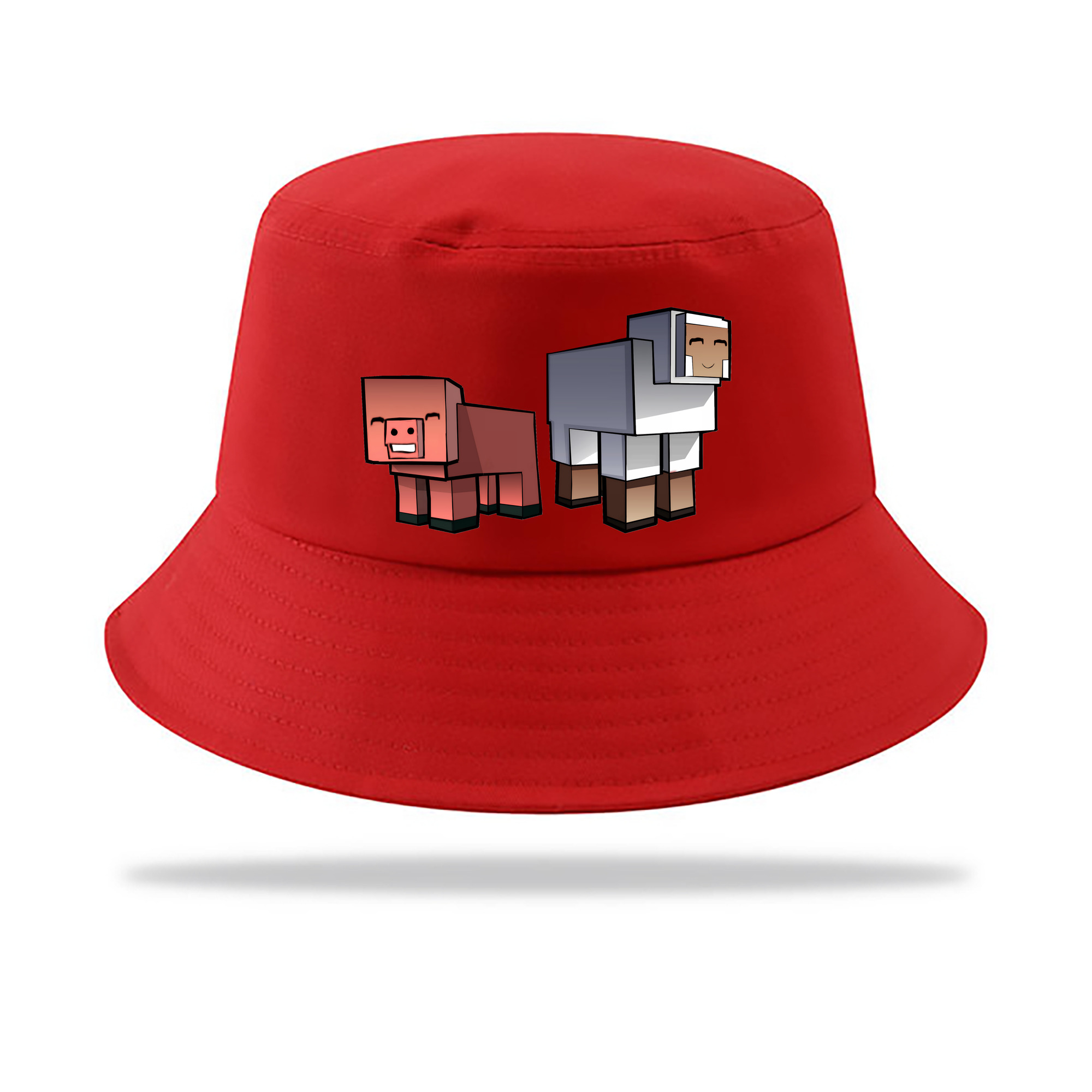 （画像用） マインクラフト ブロックの世界 Minecraft MC Block world アウトドア日除けバケットハット