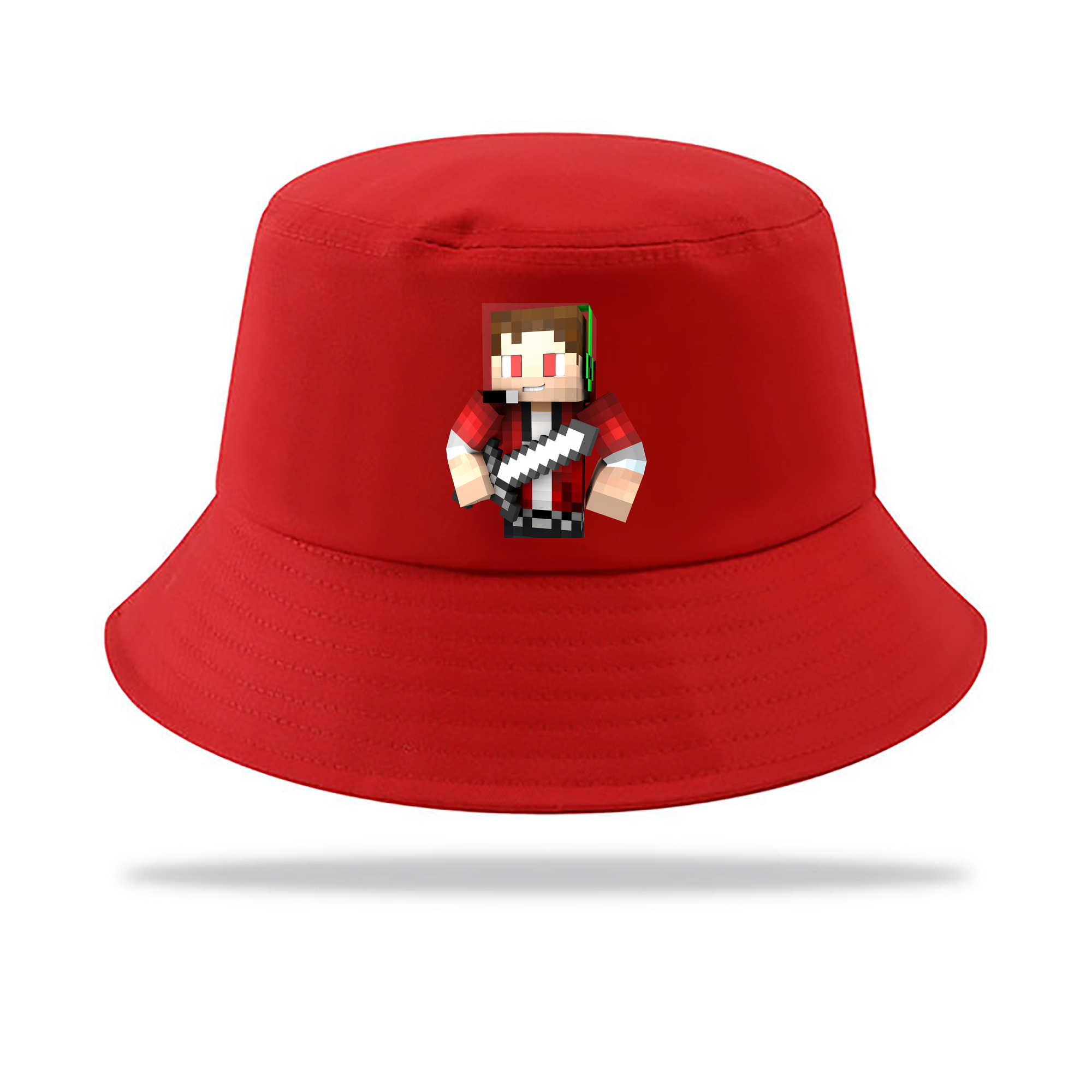（画像用） マインクラフト ブロックの世界 Minecraft MC Block world アウトドア日除けバケットハット