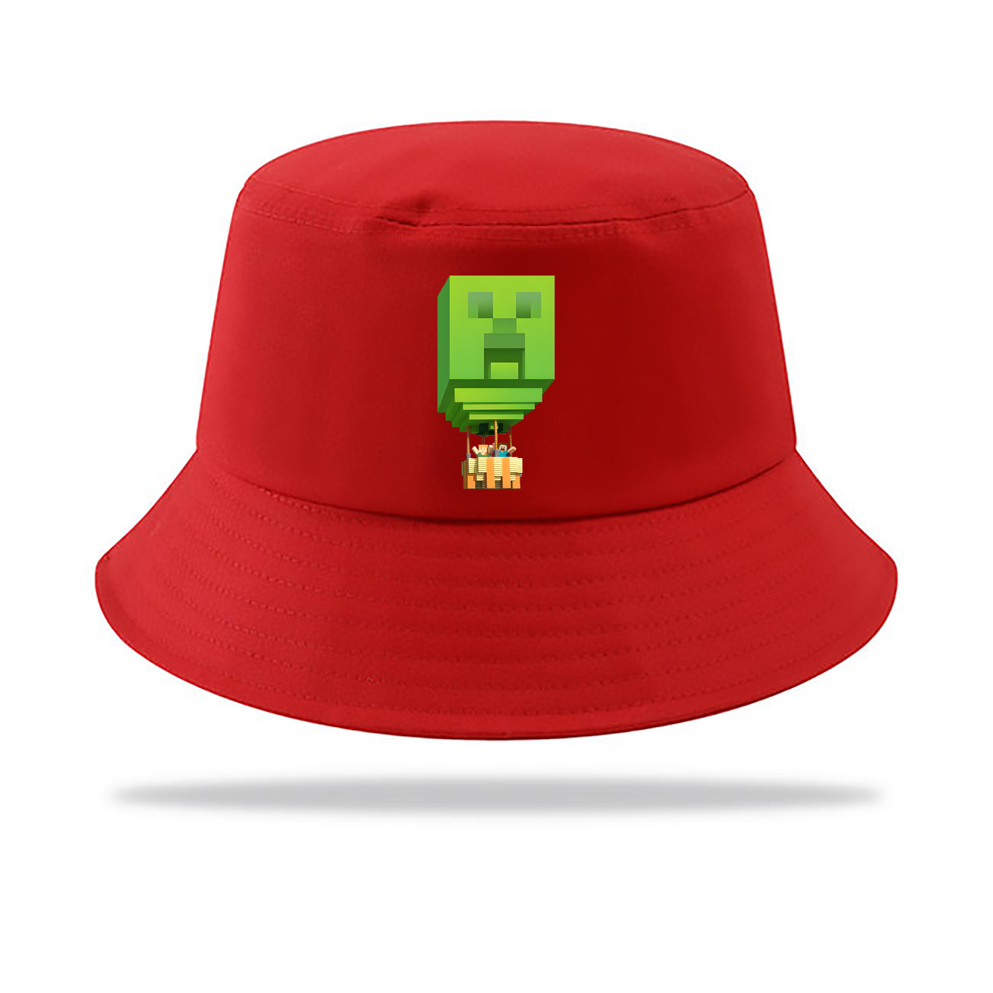 （画像用） マインクラフト ブロックの世界 Minecraft MC Block world アウトドア日除けバケットハット