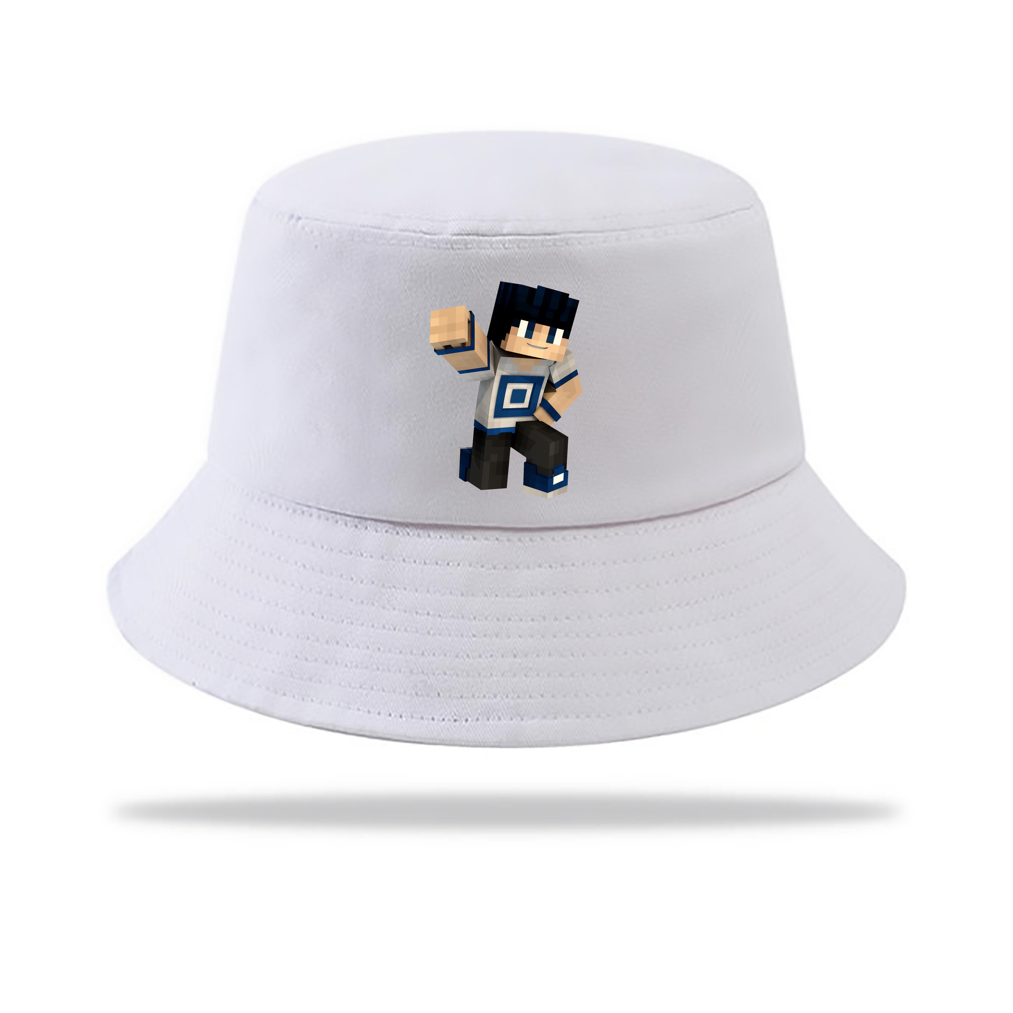 （画像用） マインクラフト ブロックの世界 Minecraft MC Block world アウトドア日除けバケットハット