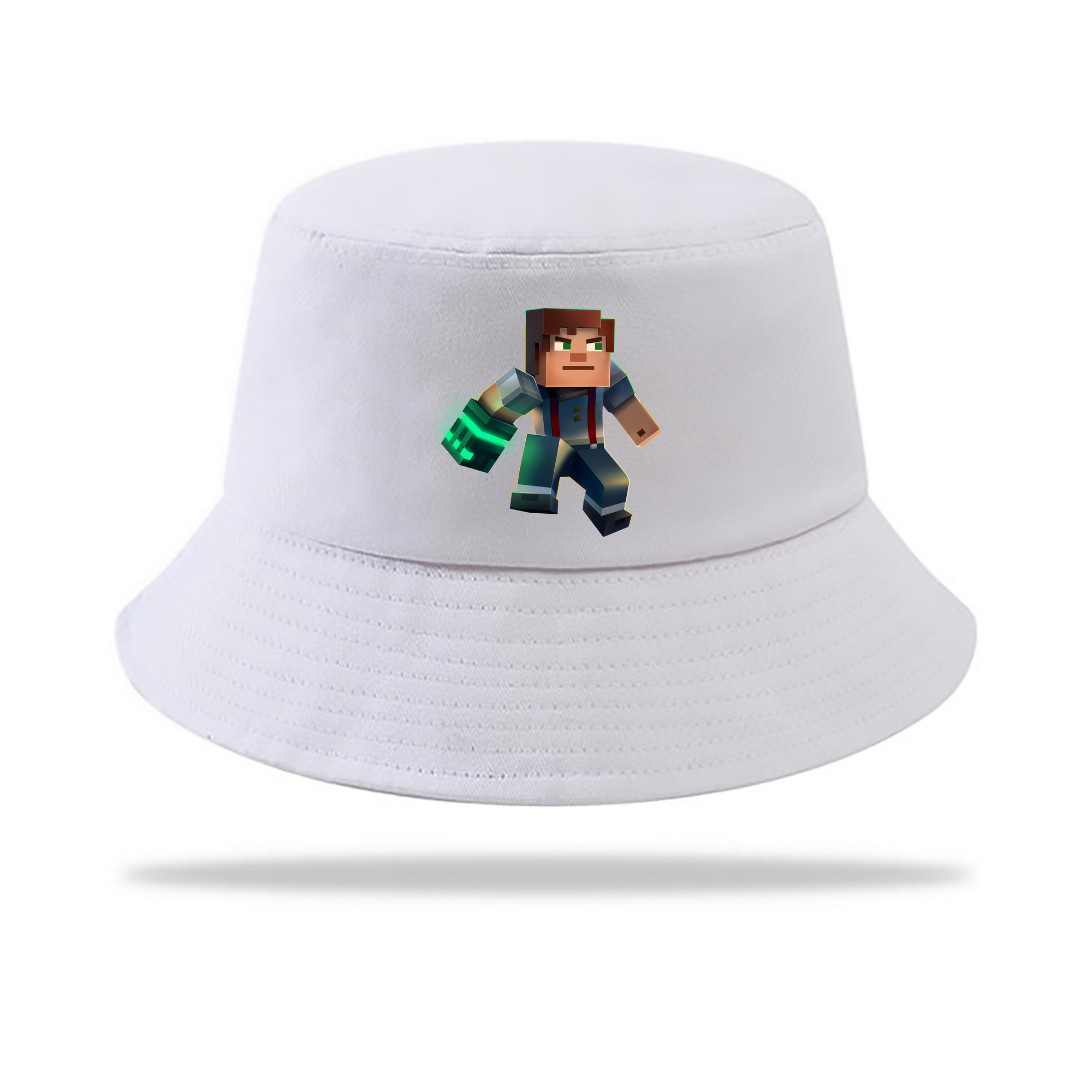 （画像用） マインクラフト ブロックの世界 Minecraft MC Block world アウトドア日除けバケットハット