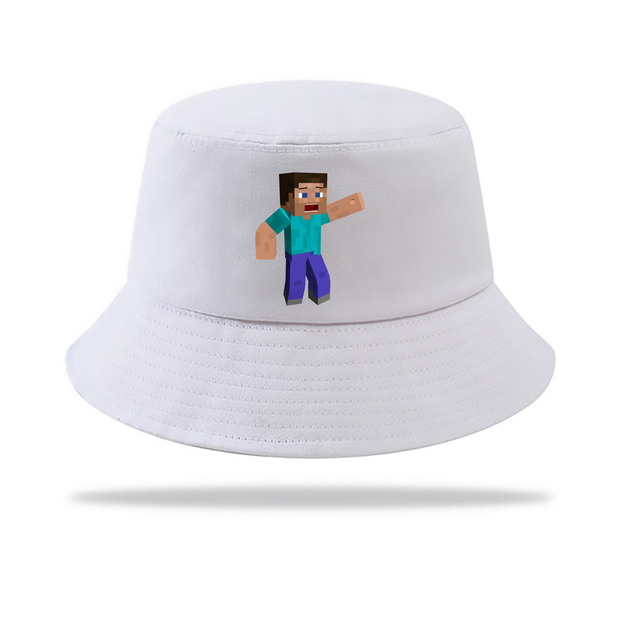 （画像用） マインクラフト ブロックの世界 Minecraft MC Block world アウトドア日除けバケットハット