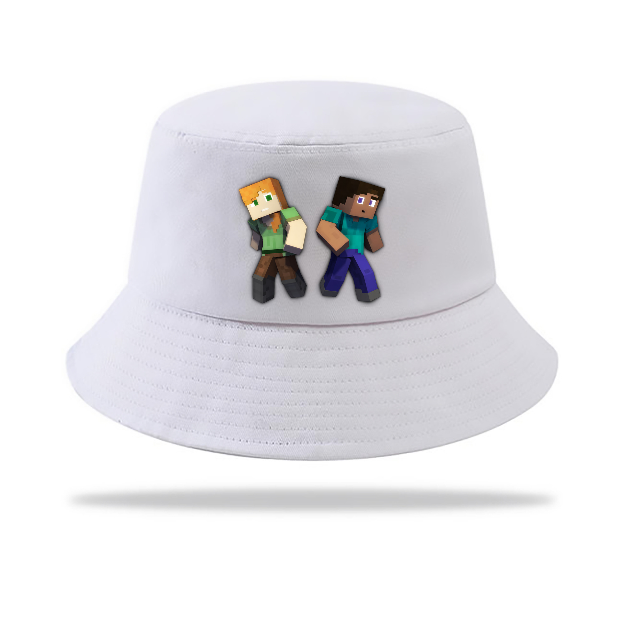 （画像用） マインクラフト ブロックの世界 Minecraft MC Block world アウトドア日除けバケットハット