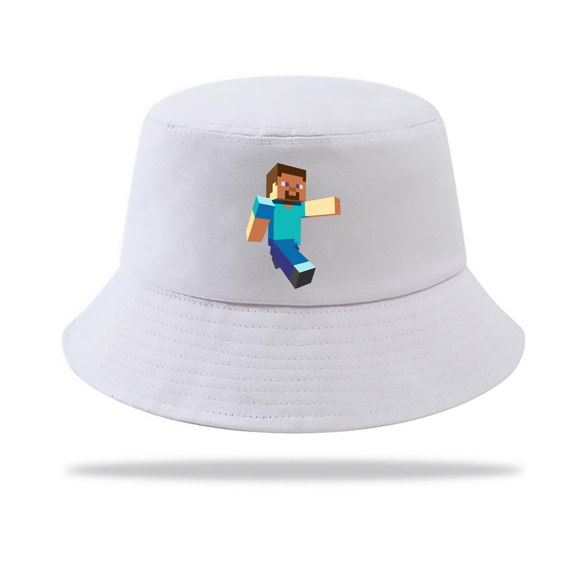 （画像用） マインクラフト ブロックの世界 Minecraft MC Block world アウトドア日除けバケットハット