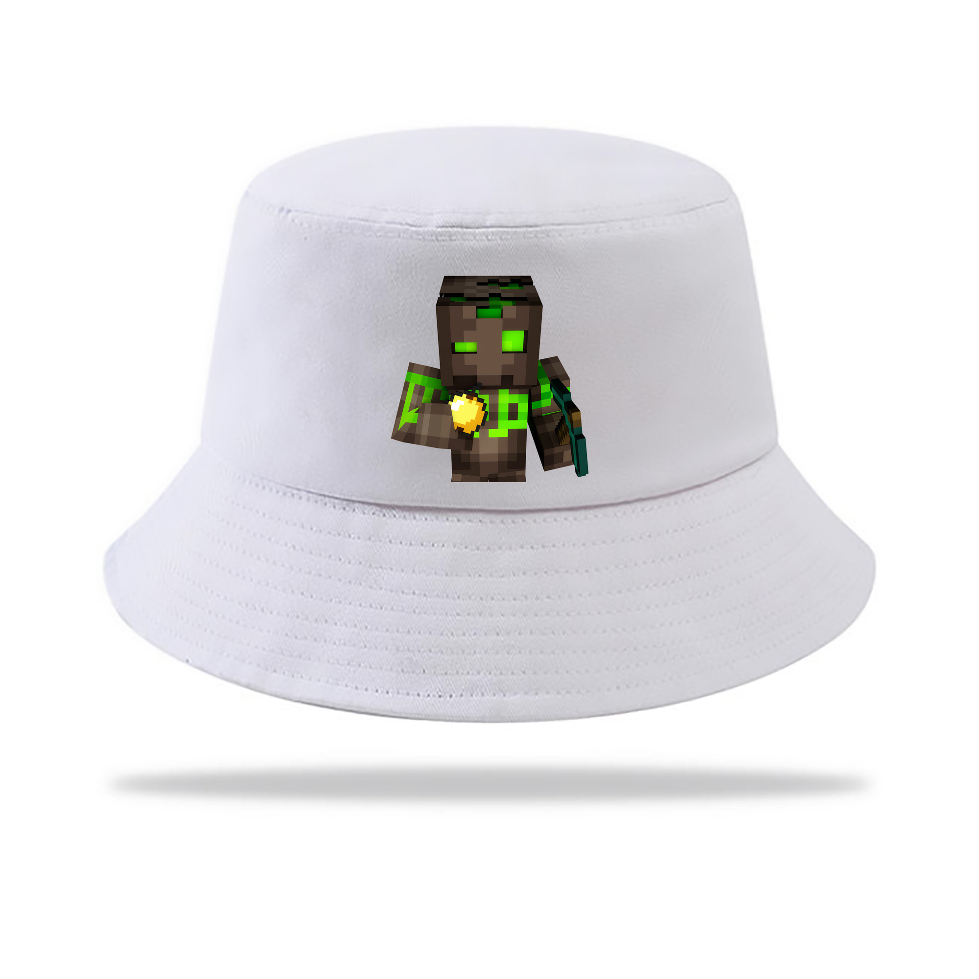 （画像用） マインクラフト ブロックの世界 Minecraft MC Block world アウトドア日除けバケットハット