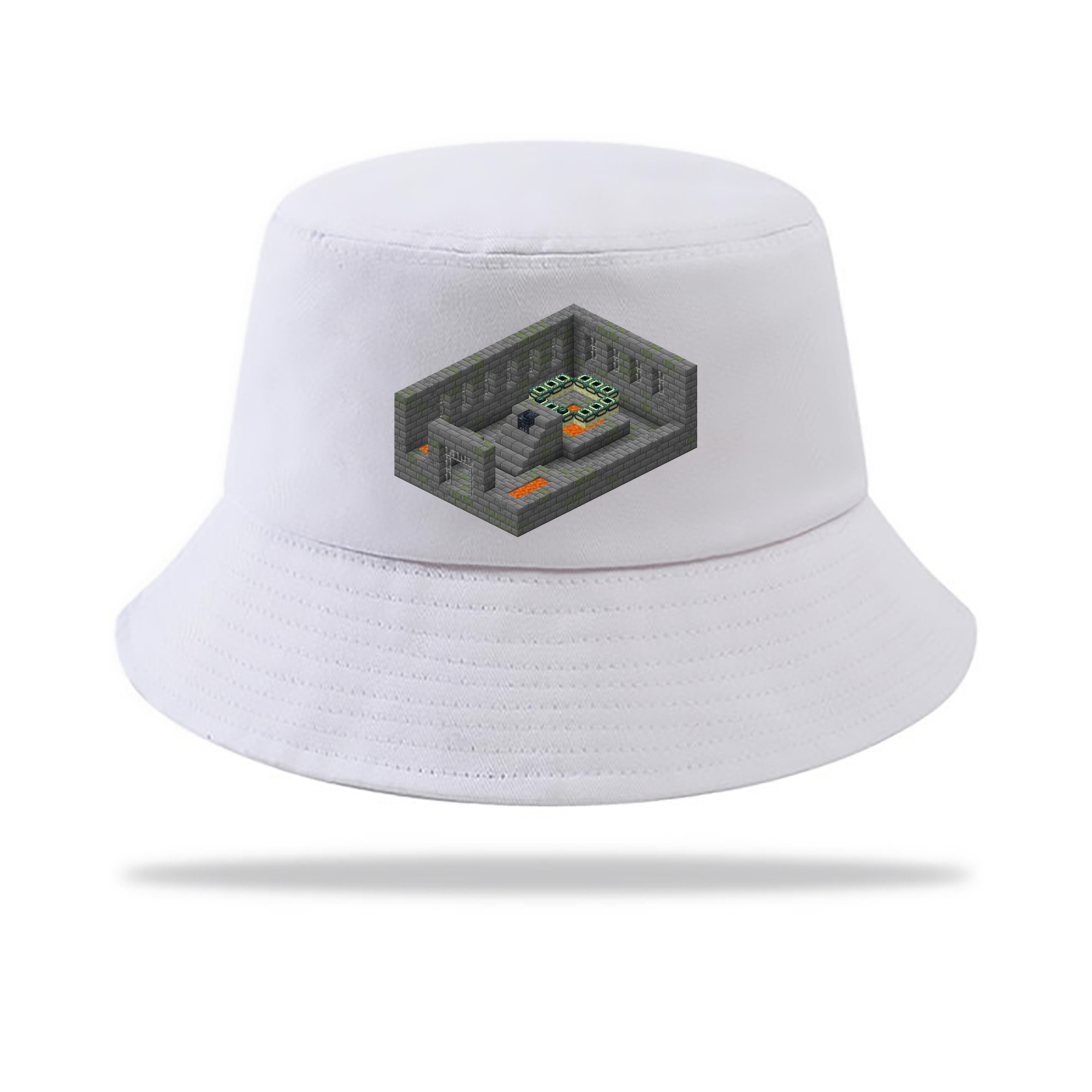 （画像用） マインクラフト ブロックの世界 Minecraft MC Block world アウトドア日除けバケットハット