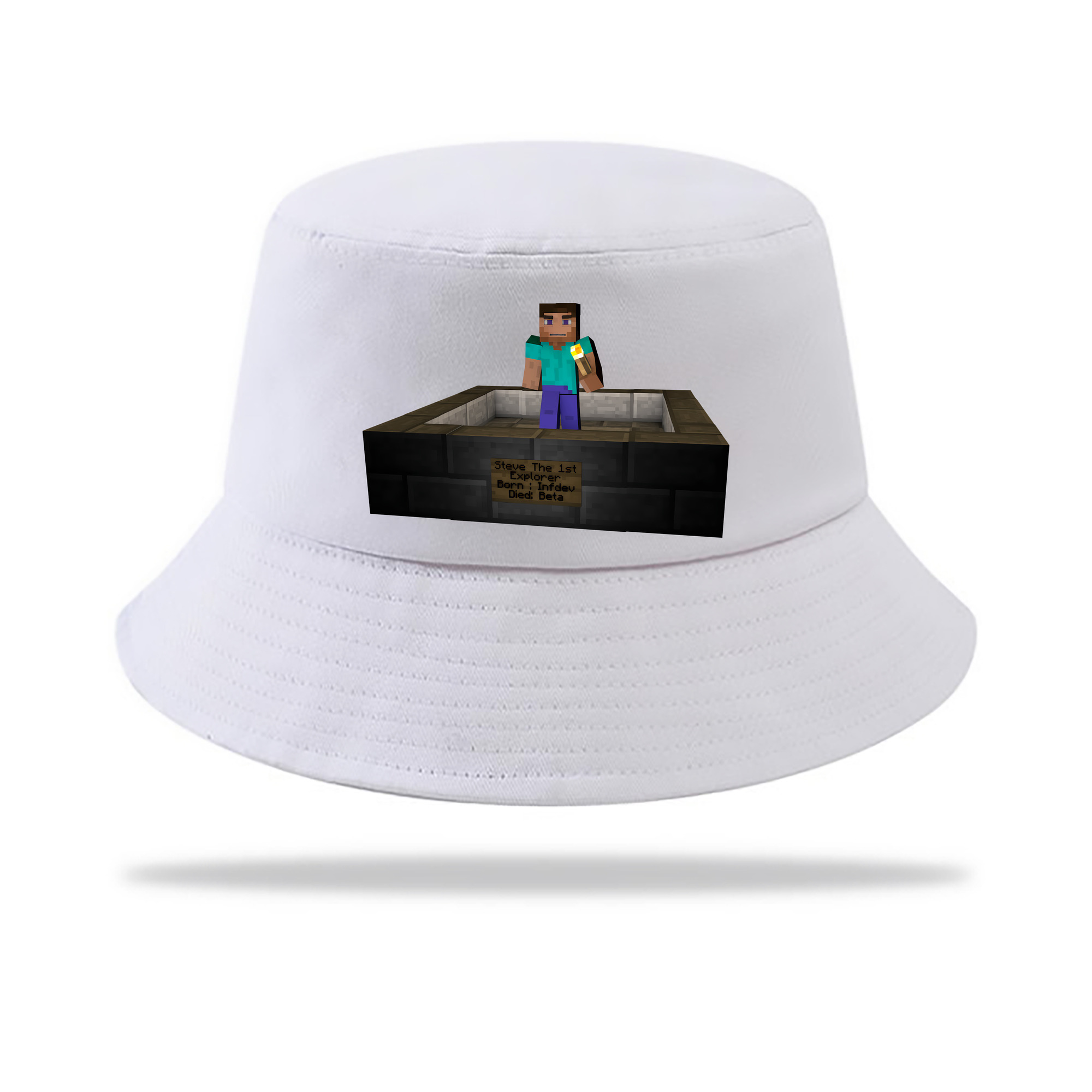 （画像用） マインクラフト ブロックの世界 Minecraft MC Block world アウトドア日除けバケットハット