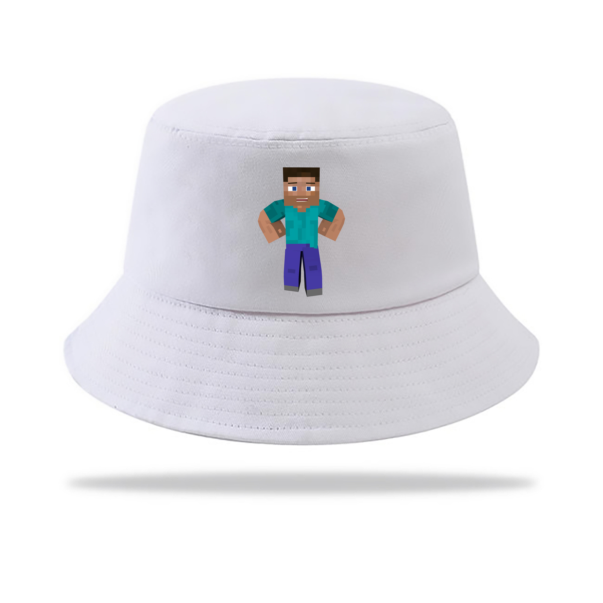 （画像用） マインクラフト ブロックの世界 Minecraft MC Block world アウトドア日除けバケットハット