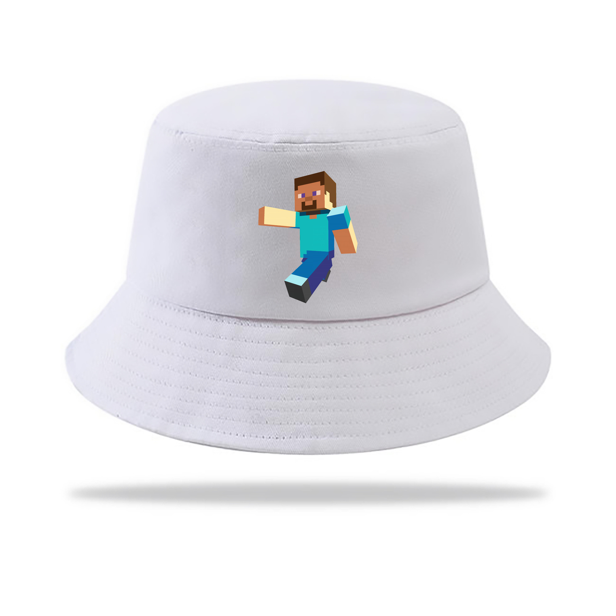 （画像用） マインクラフト ブロックの世界 Minecraft MC Block world アウトドア日除けバケットハット