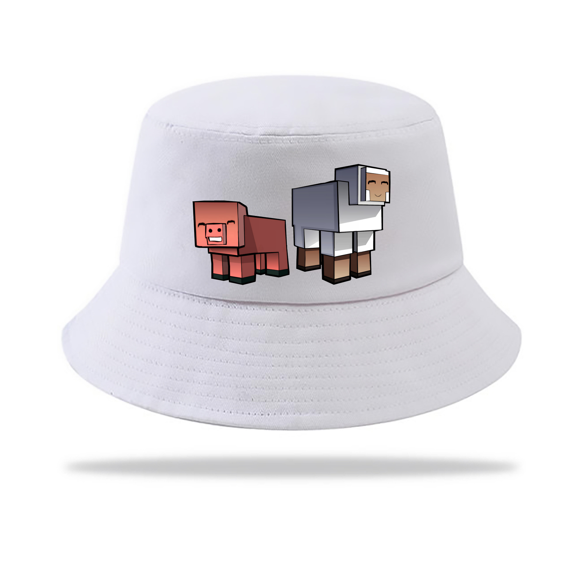 （画像用） マインクラフト ブロックの世界 Minecraft MC Block world アウトドア日除けバケットハット