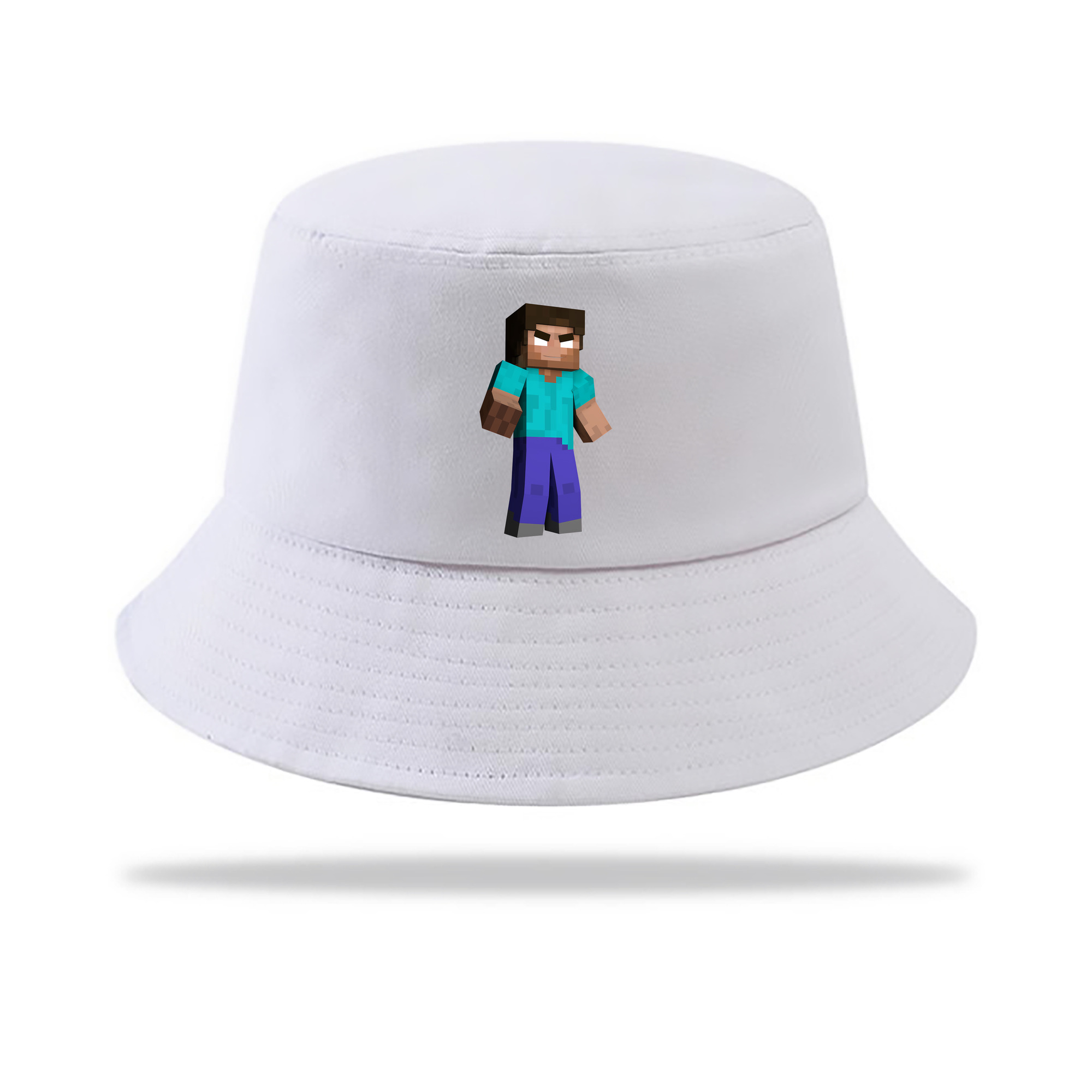 （画像用） マインクラフト ブロックの世界 Minecraft MC Block world アウトドア日除けバケットハット