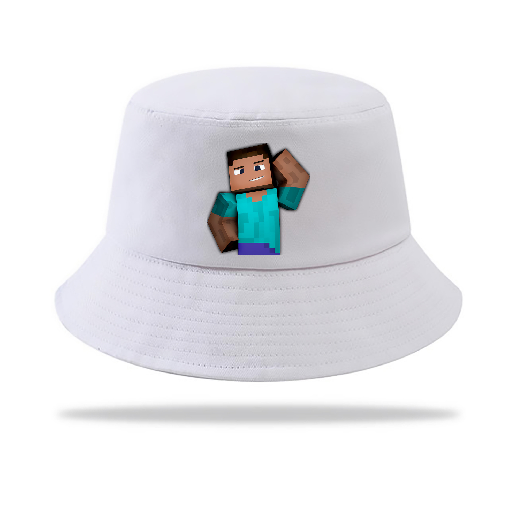 （画像用） マインクラフト ブロックの世界 Minecraft MC Block world アウトドア日除けバケットハット