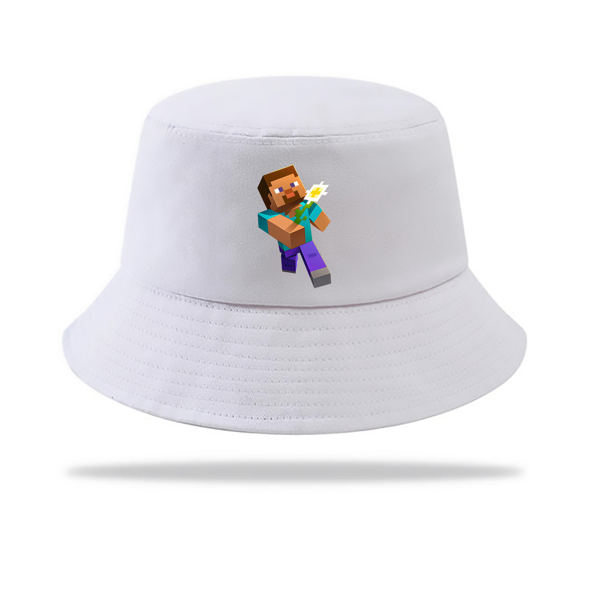 （画像用） マインクラフト ブロックの世界 Minecraft MC Block world アウトドア日除けバケットハット