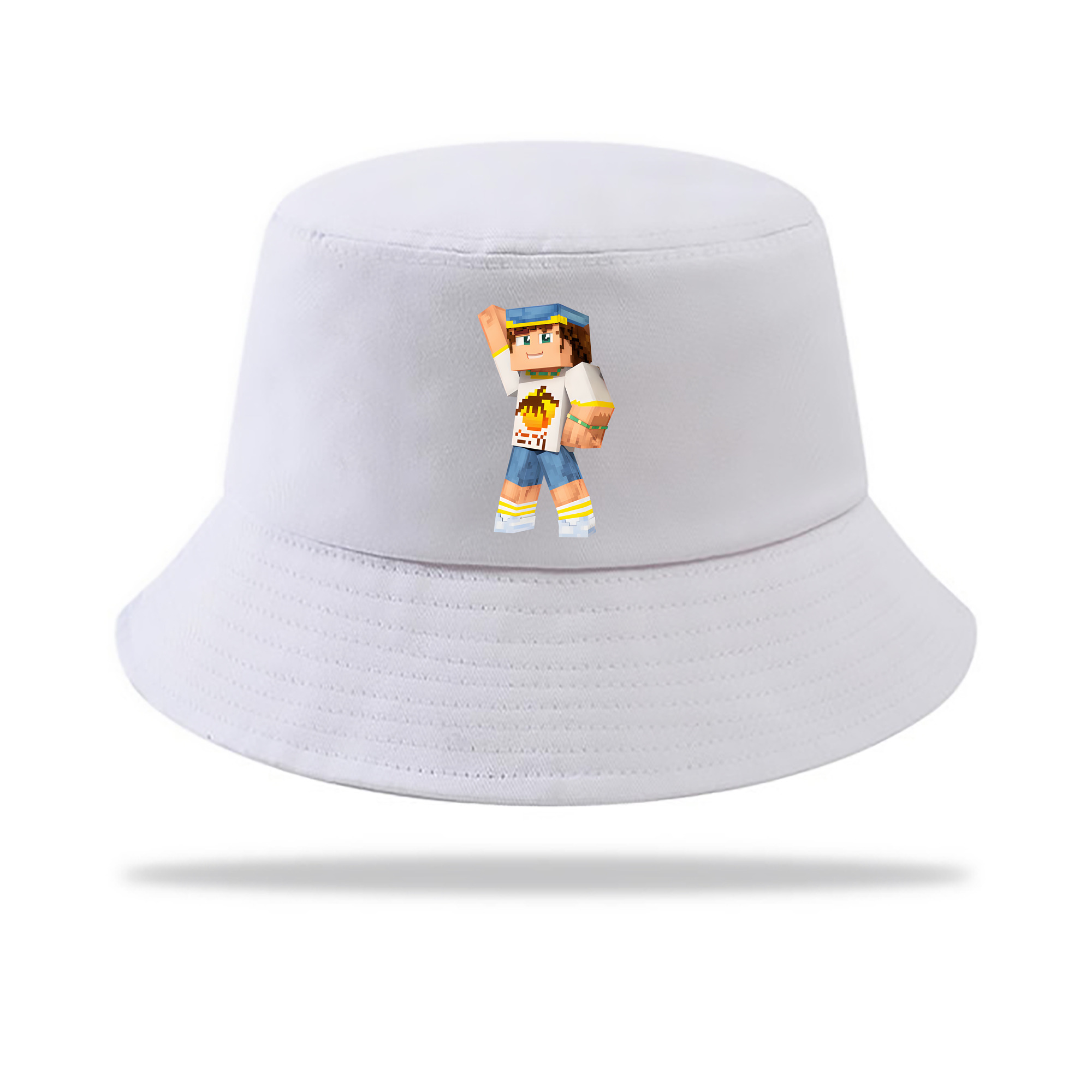 （画像用） マインクラフト ブロックの世界 Minecraft MC Block world アウトドア日除けバケットハット