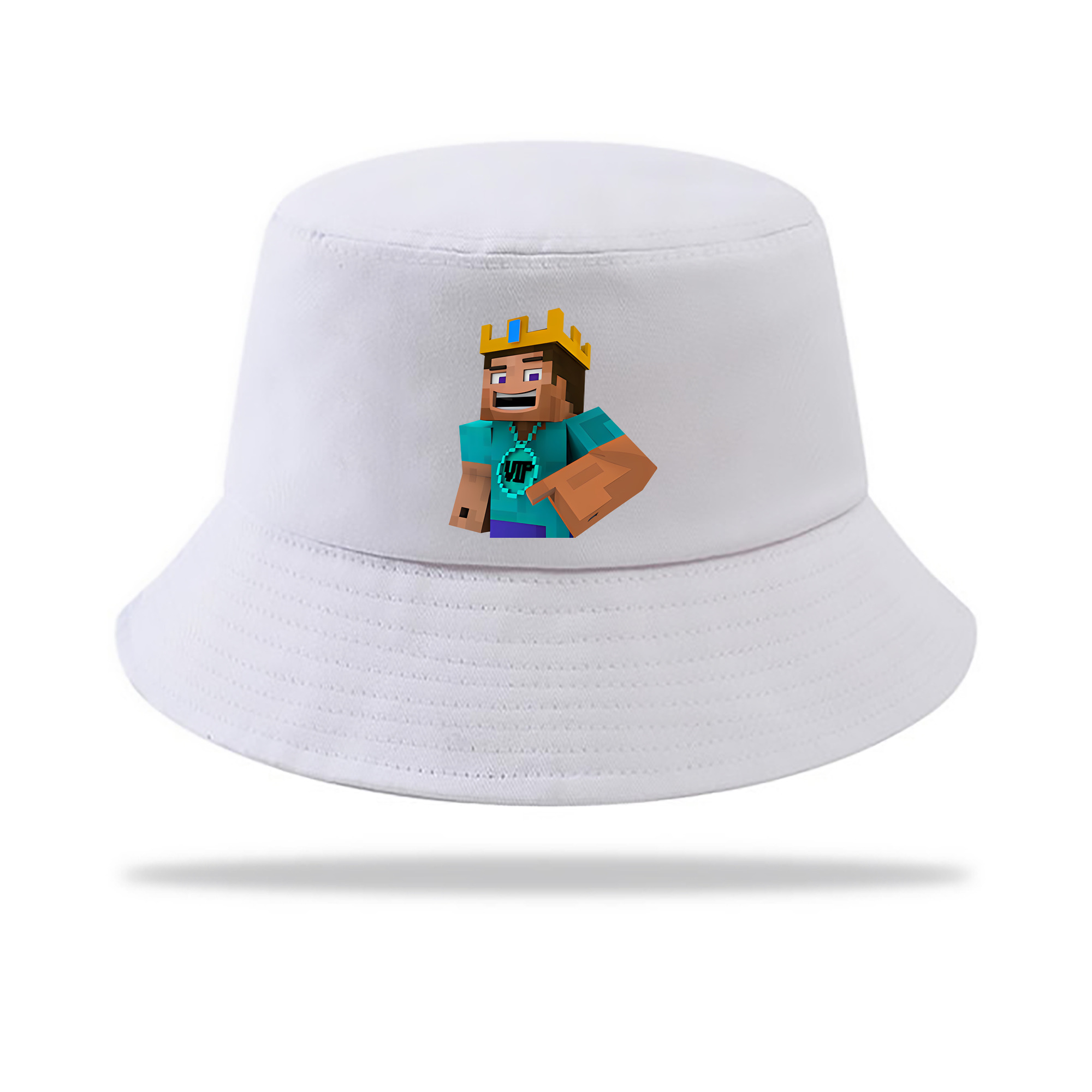 （画像用） マインクラフト ブロックの世界 Minecraft MC Block world アウトドア日除けバケットハット