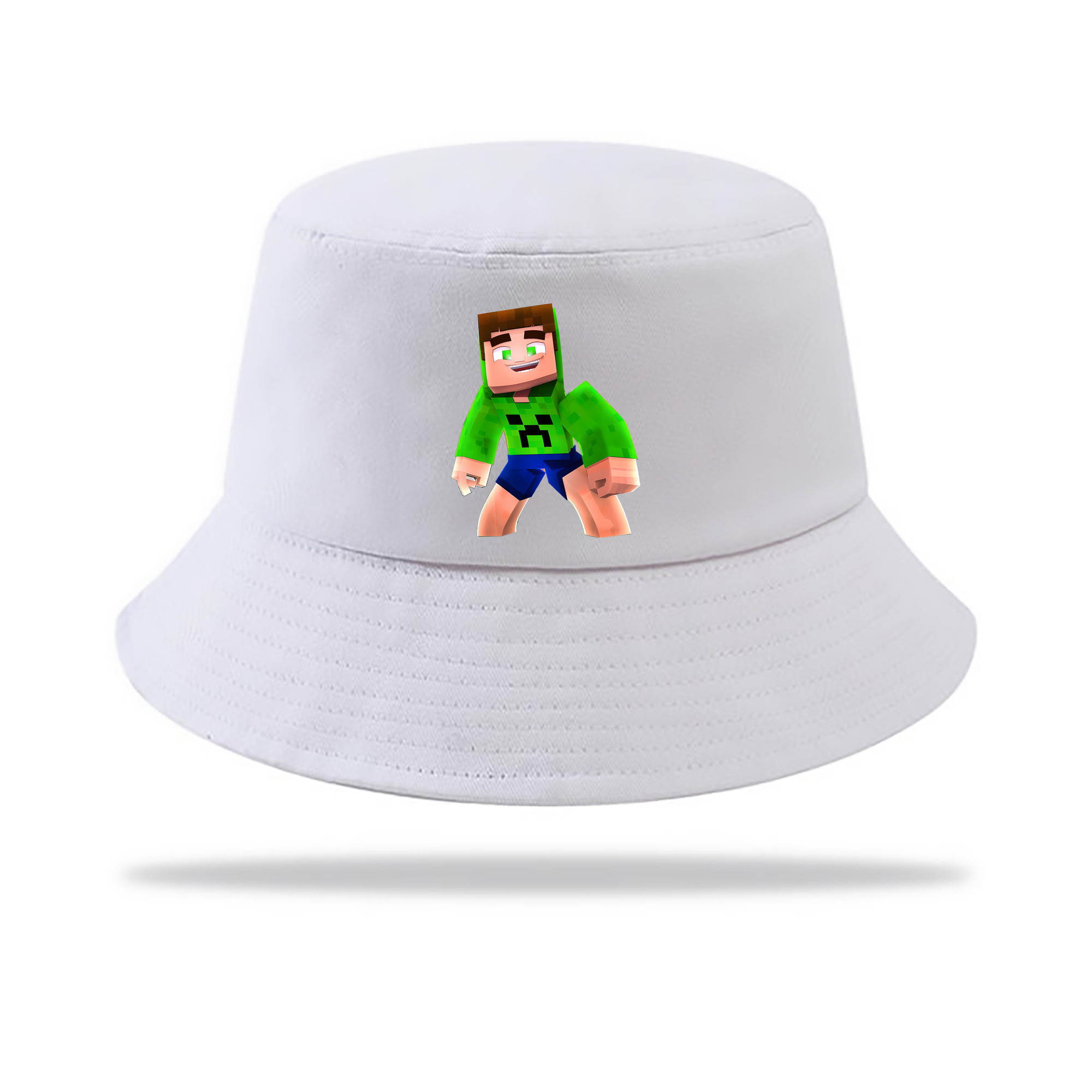 （画像用） マインクラフト ブロックの世界 Minecraft MC Block world アウトドア日除けバケットハット