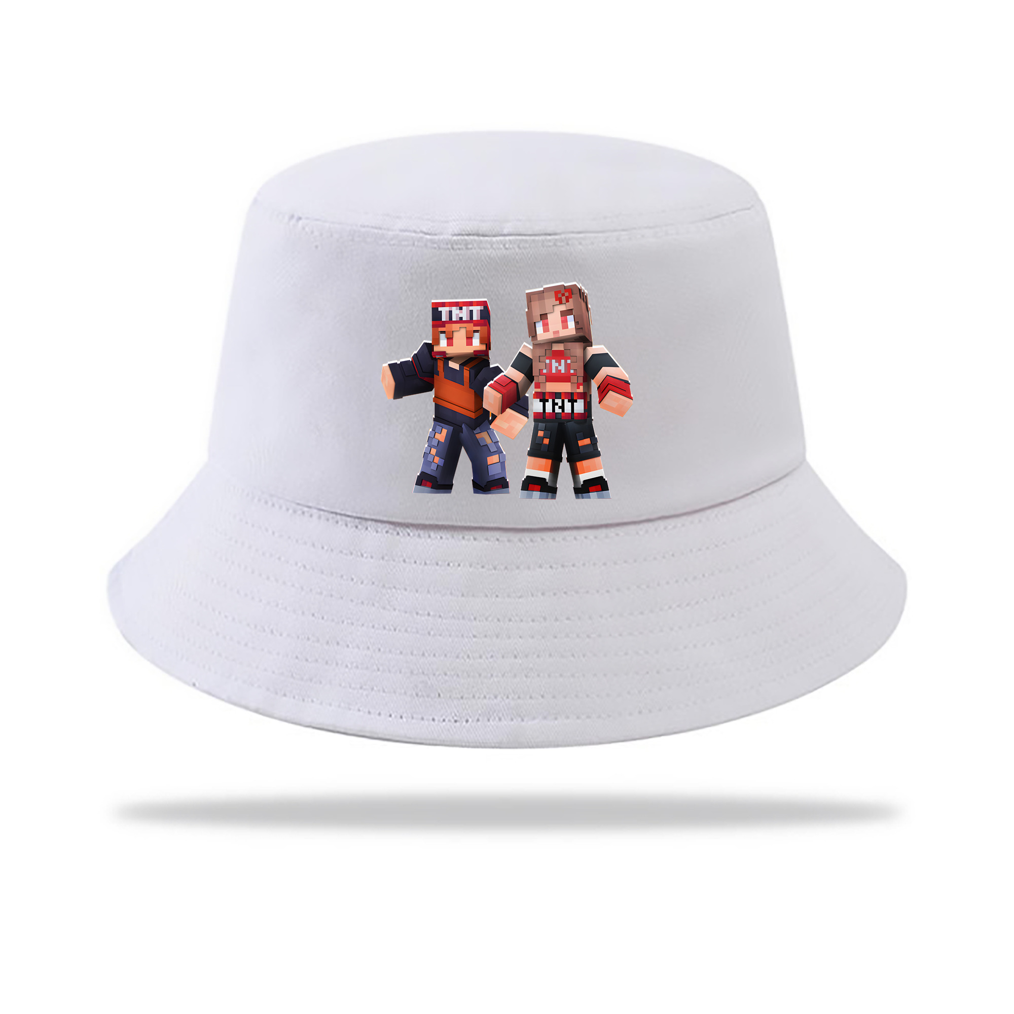 （画像用） マインクラフト ブロックの世界 Minecraft MC Block world アウトドア日除けバケットハット
