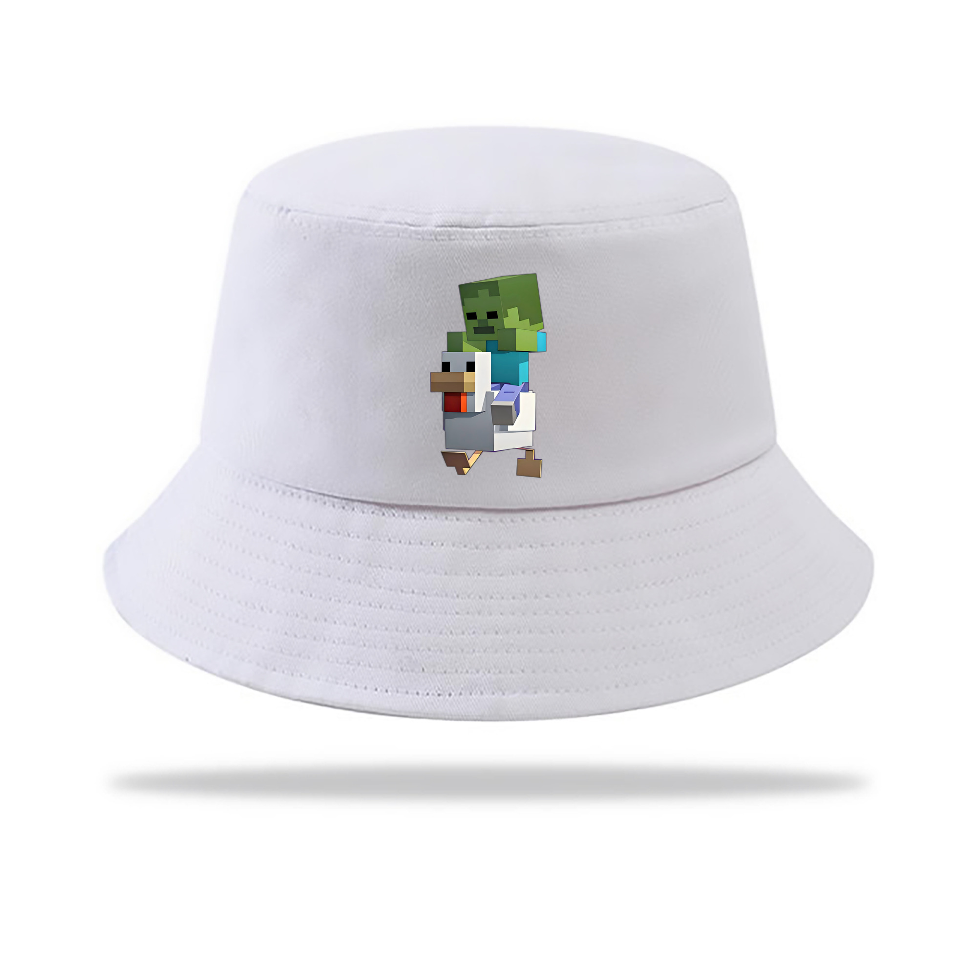 （画像用） マインクラフト ブロックの世界 Minecraft MC Block world アウトドア日除けバケットハット