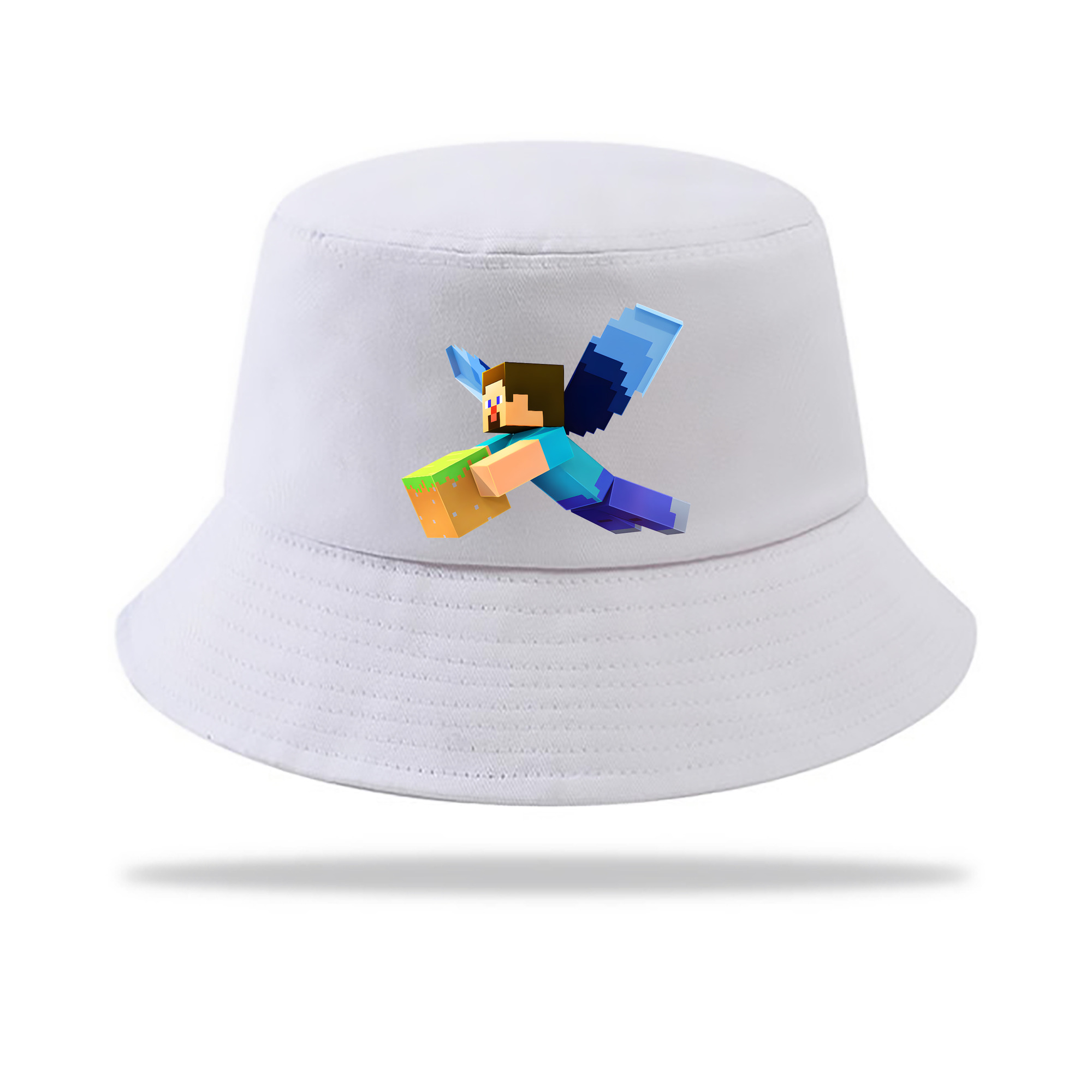 （画像用） マインクラフト ブロックの世界 Minecraft MC Block world アウトドア日除けバケットハット
