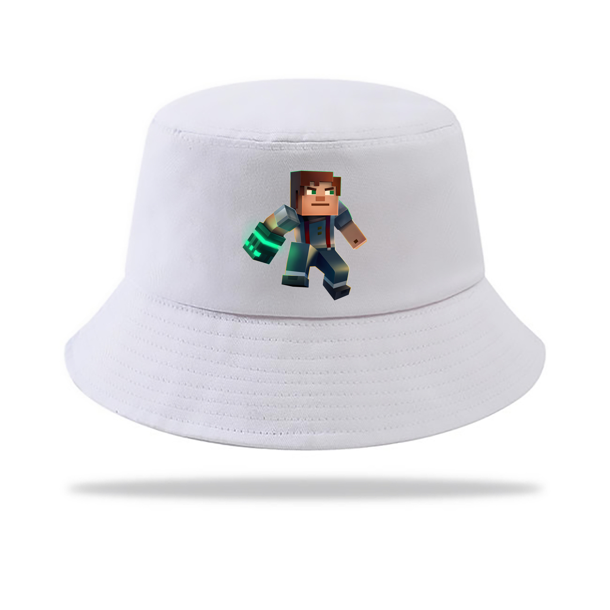 （画像用） マインクラフト ブロックの世界 Minecraft MC Block world アウトドア日除けバケットハット