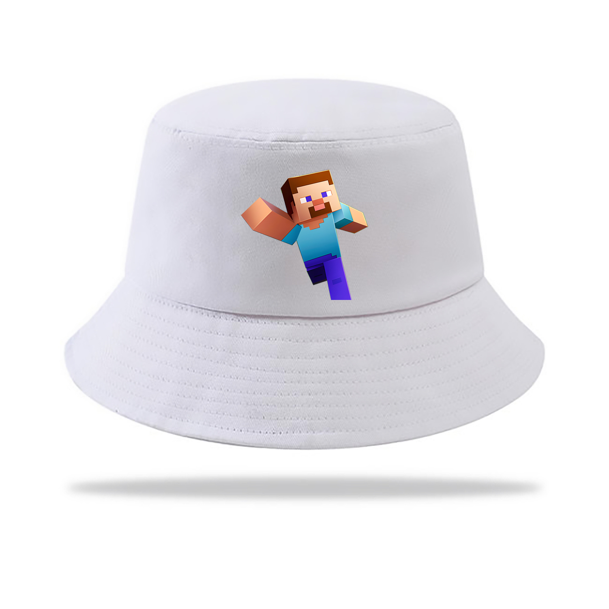 （画像用） マインクラフト ブロックの世界 Minecraft MC Block world アウトドア日除けバケットハット