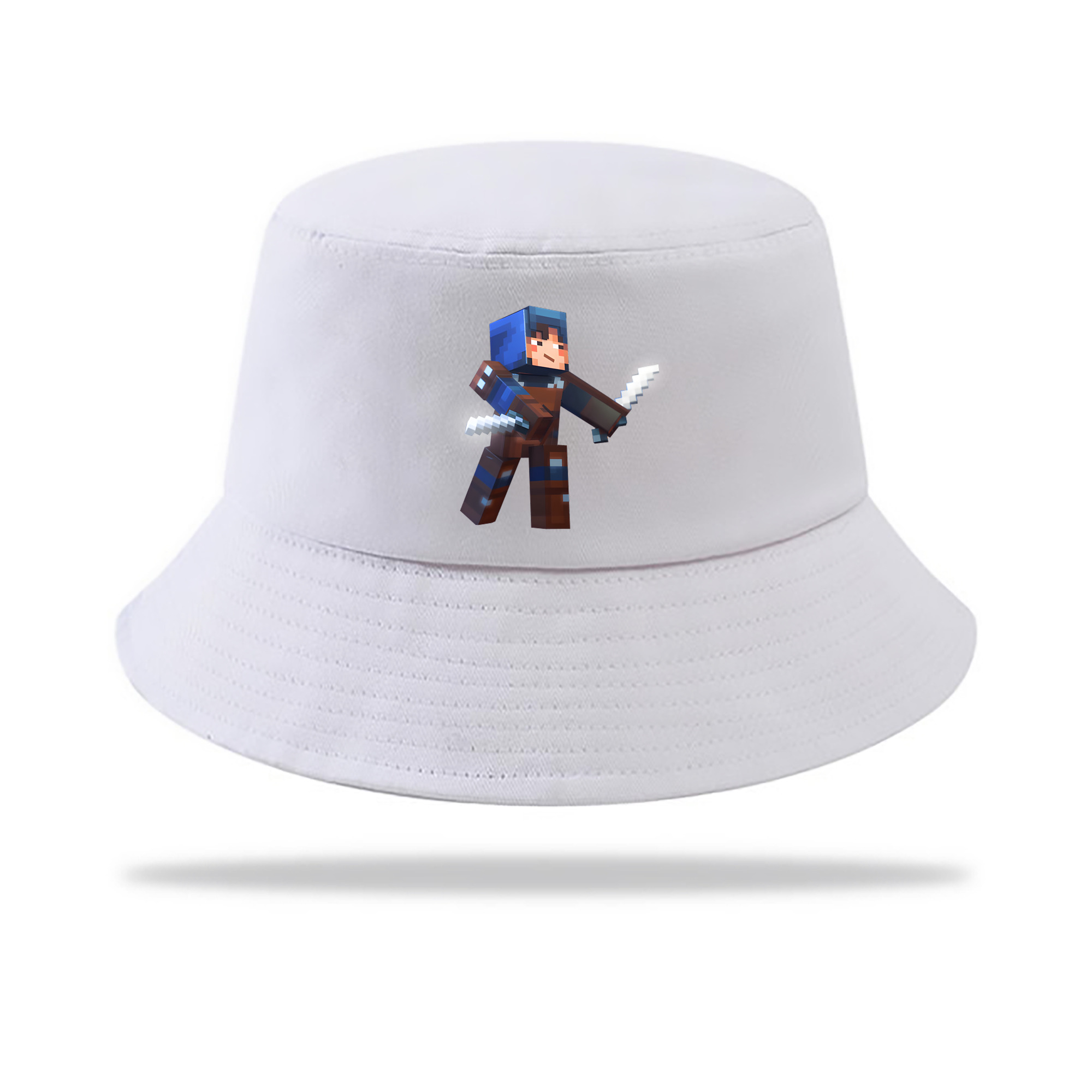 （画像用） マインクラフト ブロックの世界 Minecraft MC Block world アウトドア日除けバケットハット