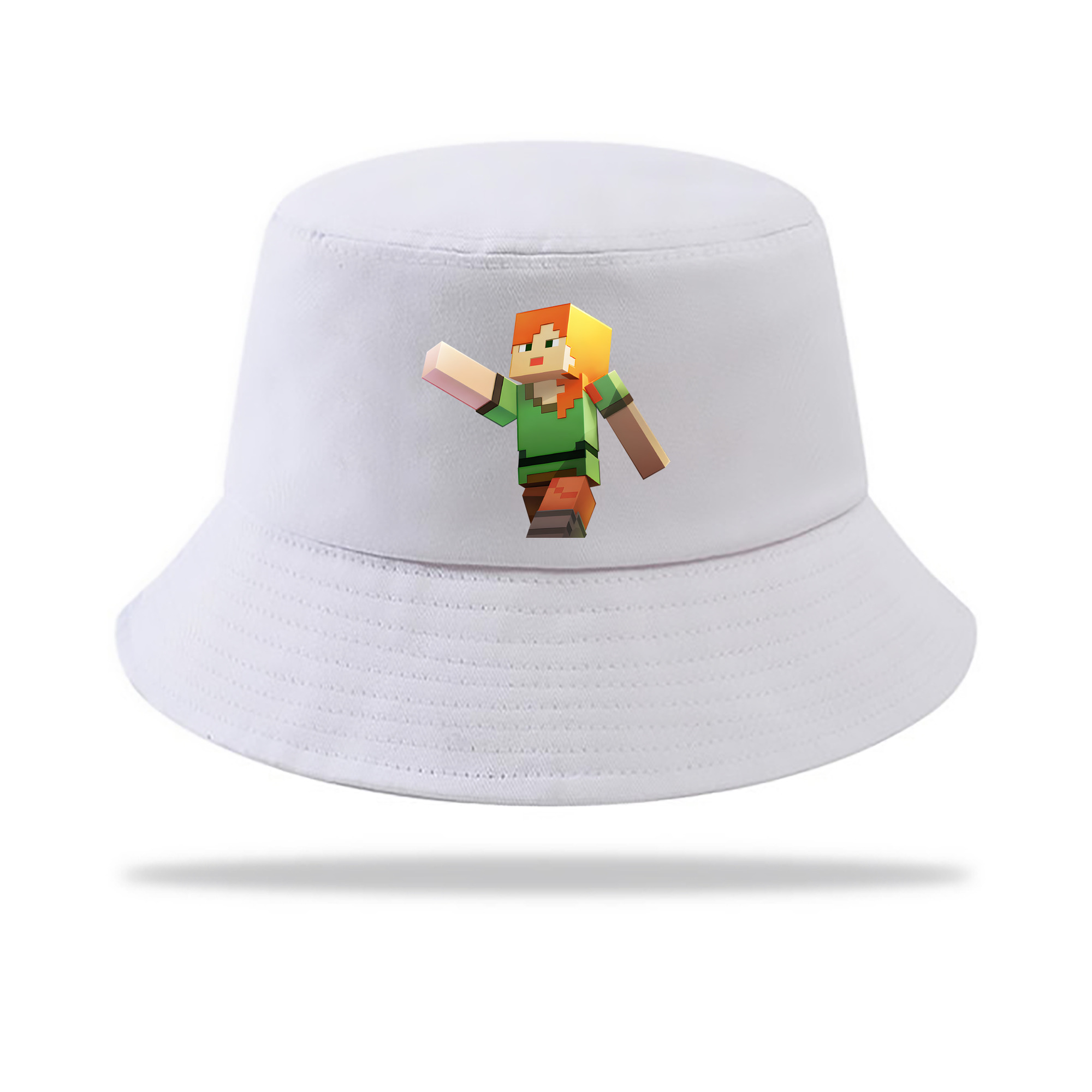 （画像用） マインクラフト ブロックの世界 Minecraft MC Block world アウトドア日除けバケットハット