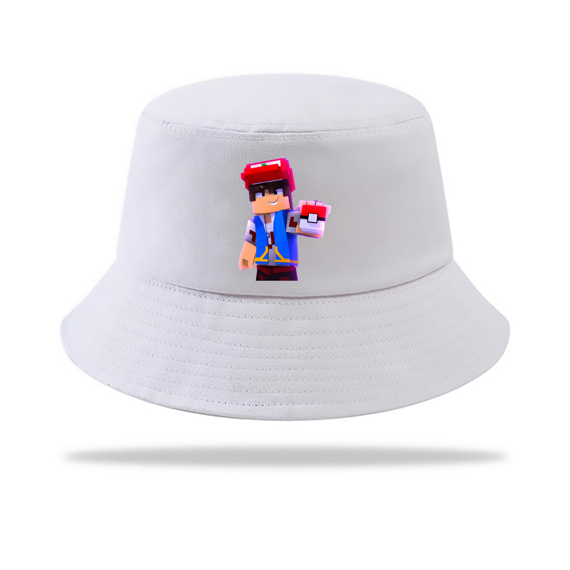 （画像用） マインクラフト ブロックの世界 Minecraft MC Block world アウトドア日除けバケットハット