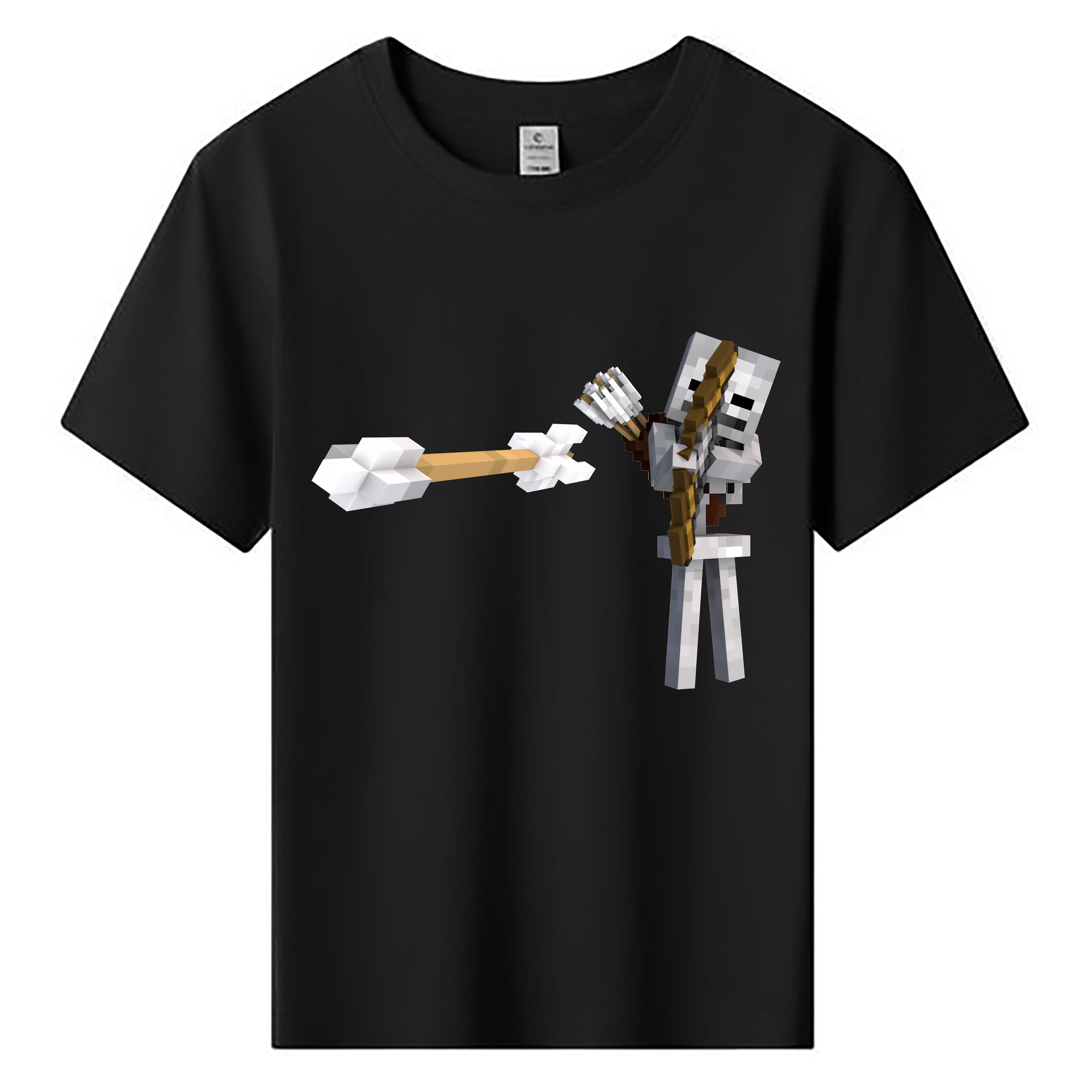（画像用） マインクラフト ブロックの世界 Minecraft MC Block world 綿100％キッズTシャツ（フロントプリント）