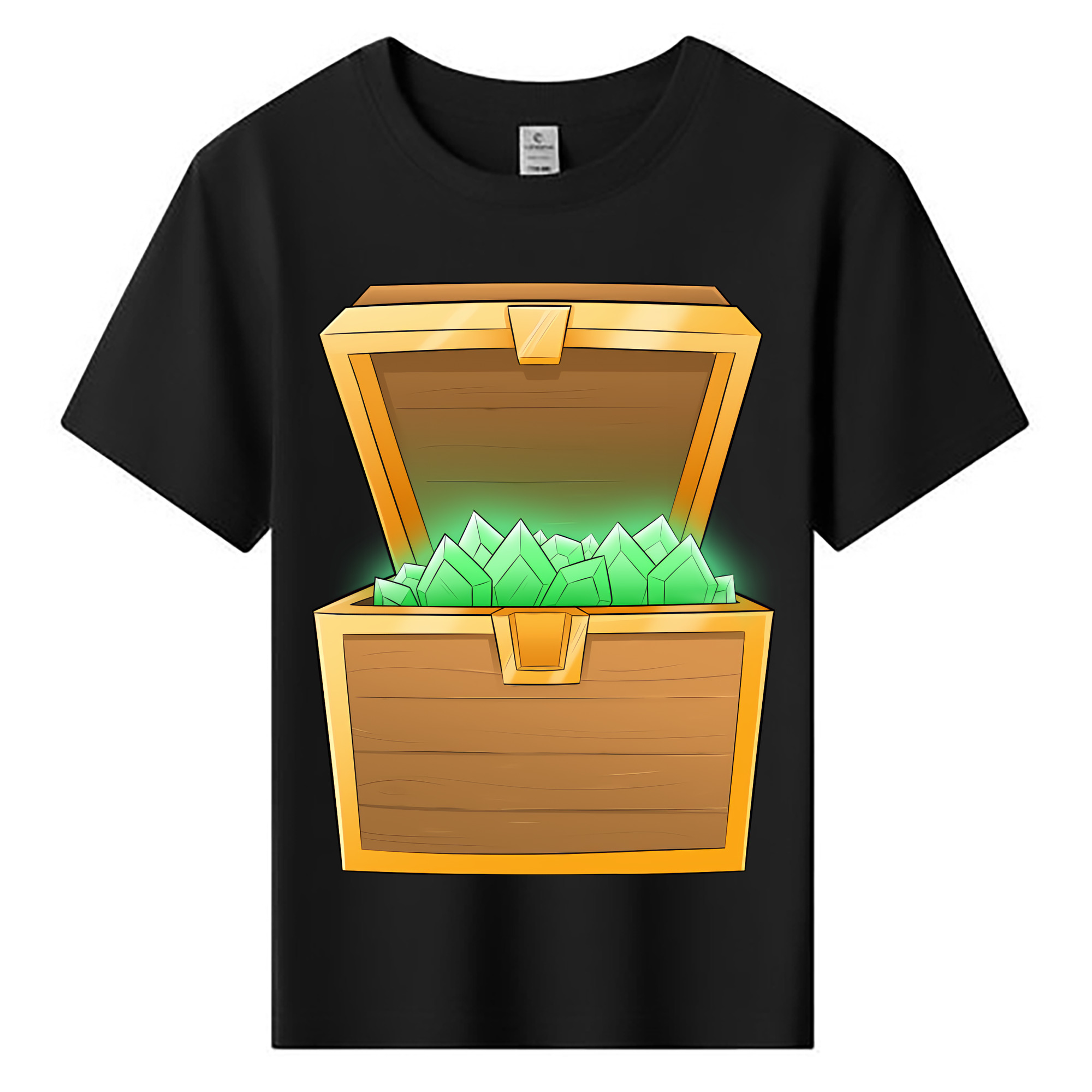 （画像用） マインクラフト ブロックの世界 Minecraft MC Block world 綿100％キッズTシャツ（フロントプリント）