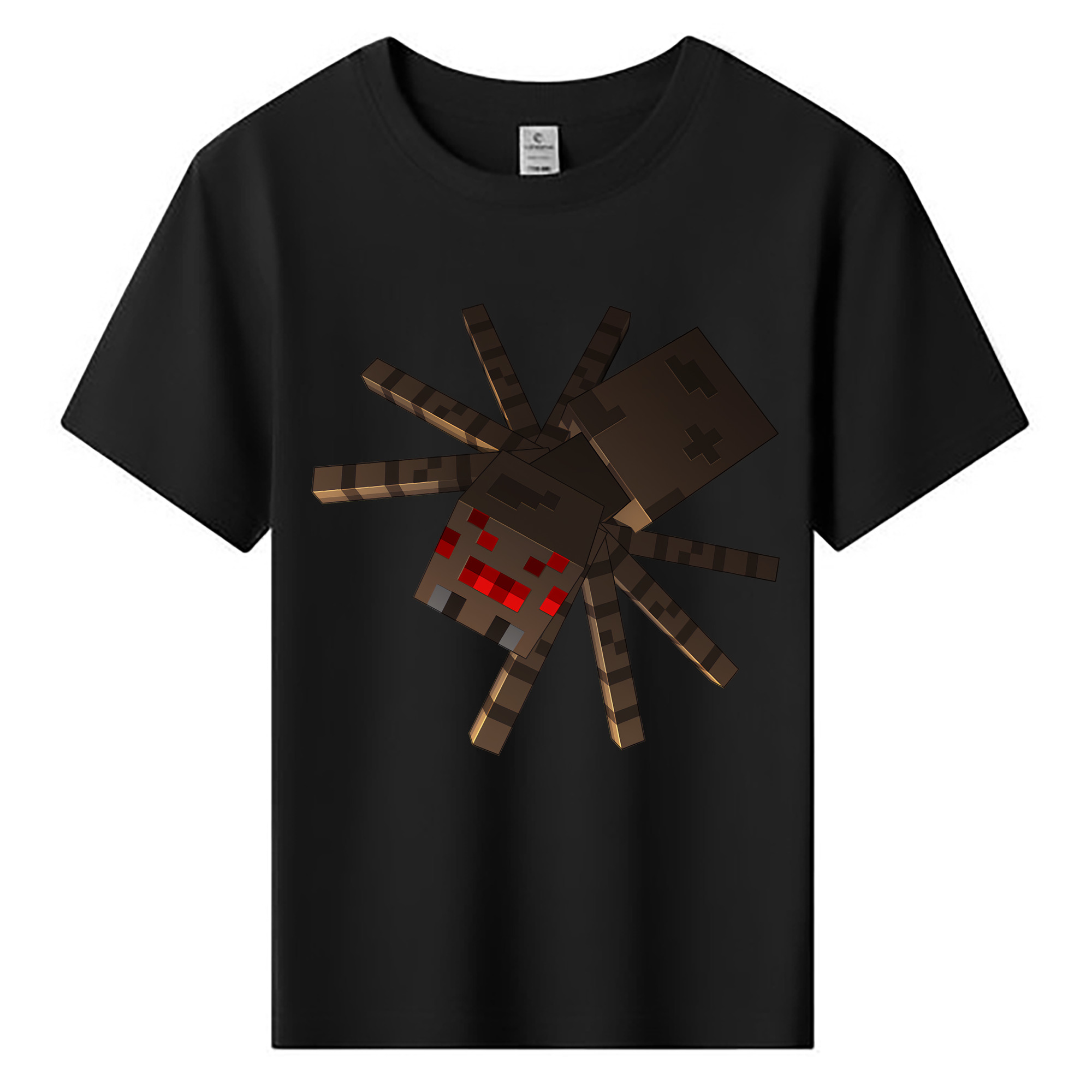 （画像用） マインクラフト ブロックの世界 Minecraft MC Block world 綿100％キッズTシャツ（フロントプリント）