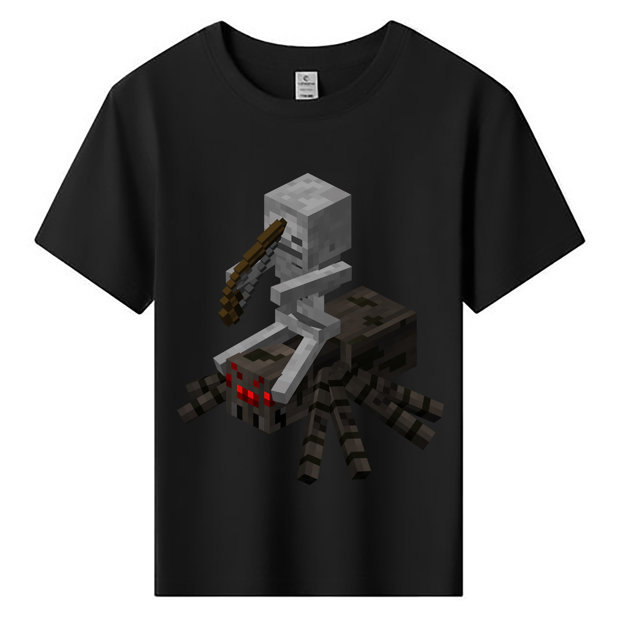 （画像用） マインクラフト ブロックの世界 Minecraft MC Block world 綿100％キッズTシャツ（フロントプリント）
