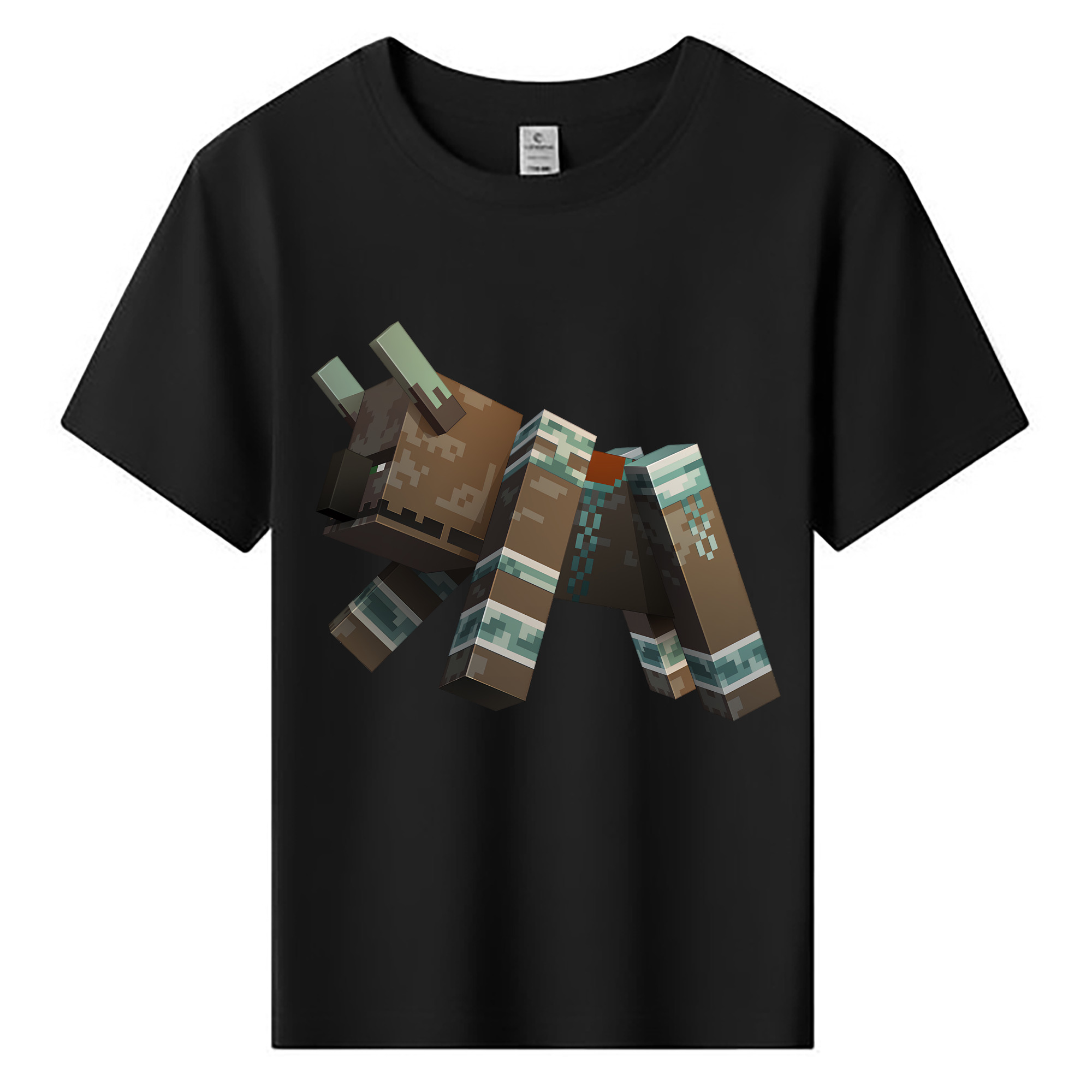 （画像用） マインクラフト ブロックの世界 Minecraft MC Block world 綿100％キッズTシャツ（フロントプリント）