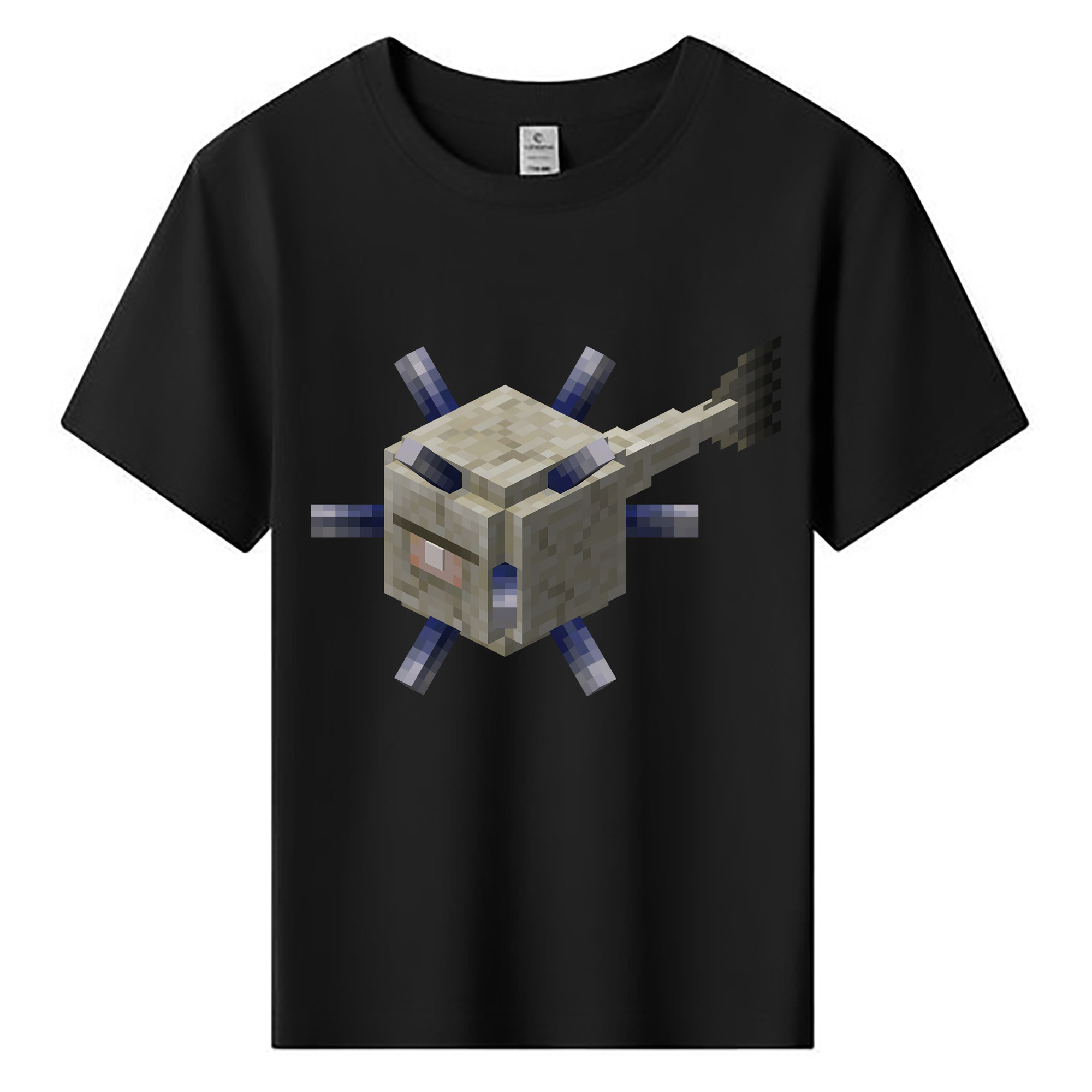 （画像用） マインクラフト ブロックの世界 Minecraft MC Block world 綿100％キッズTシャツ（フロントプリント）