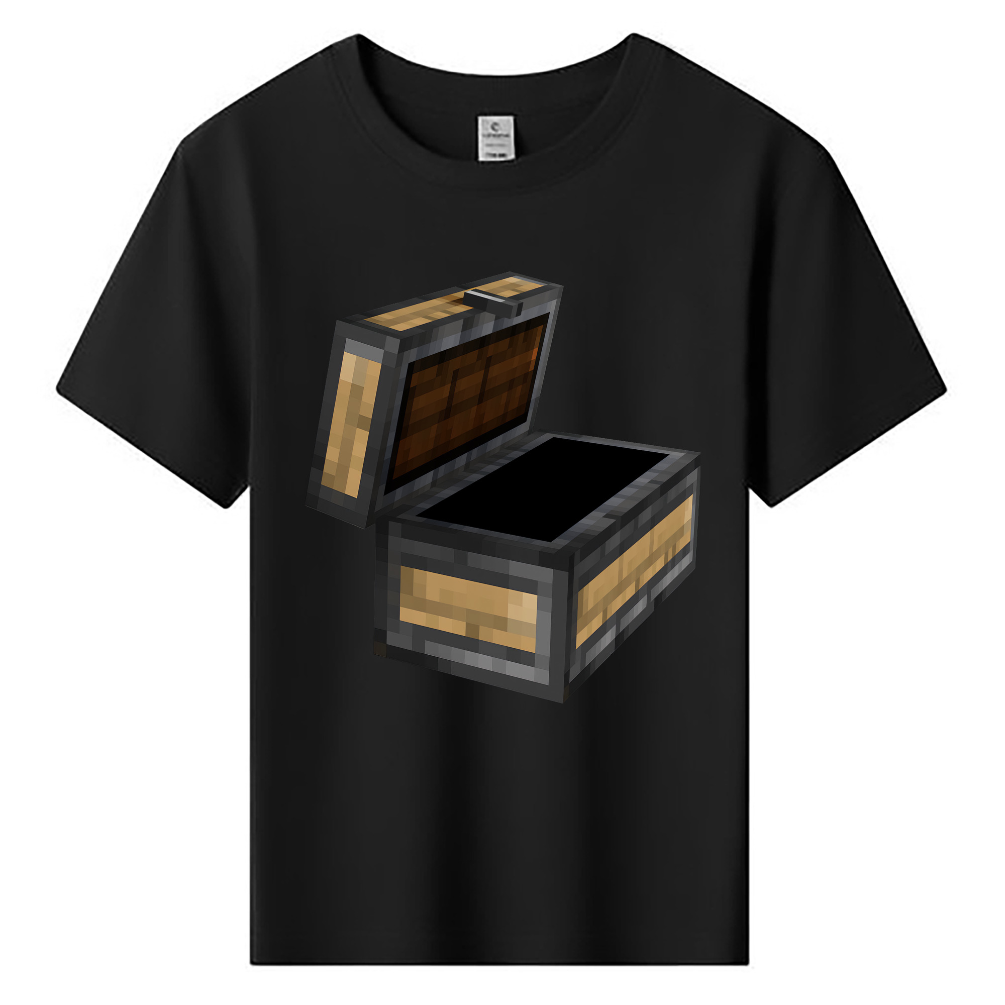 （画像用） マインクラフト ブロックの世界 Minecraft MC Block world 綿100％キッズTシャツ（フロントプリント）