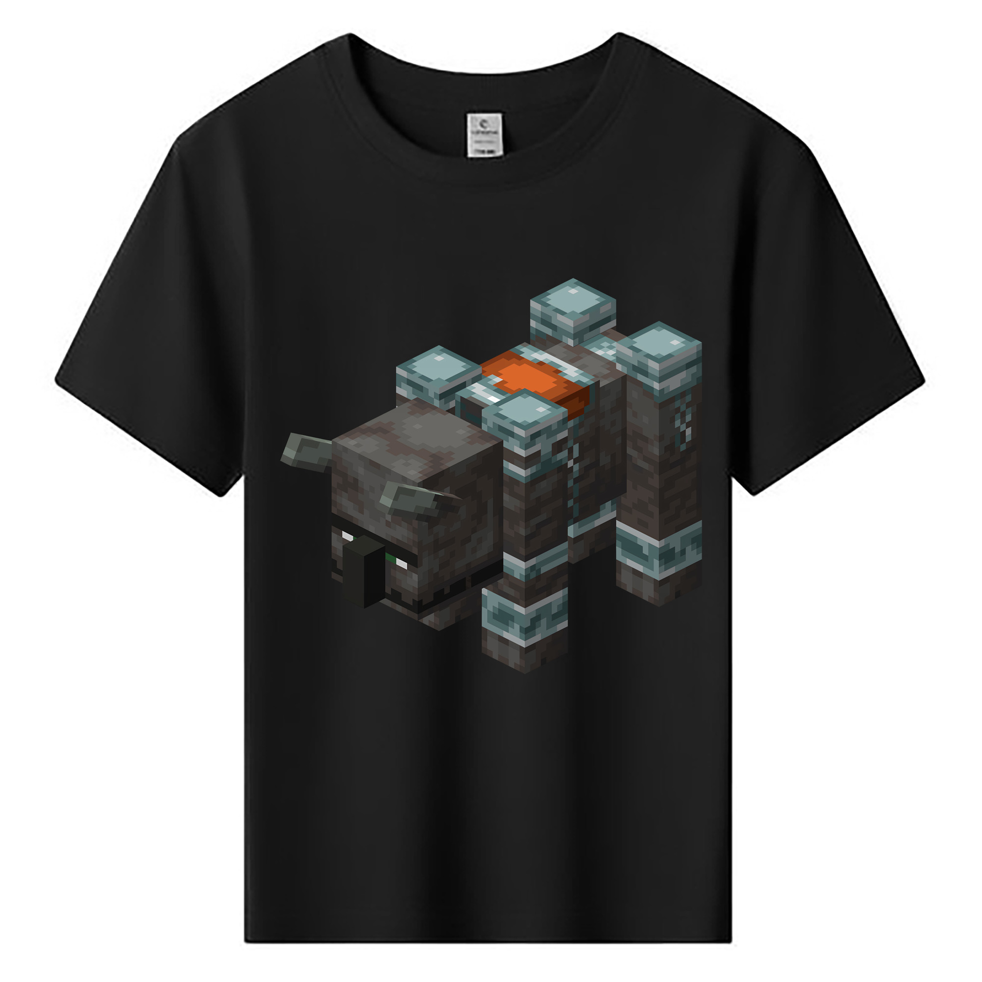 （画像用） マインクラフト ブロックの世界 Minecraft MC Block world 綿100％キッズTシャツ（フロントプリント）