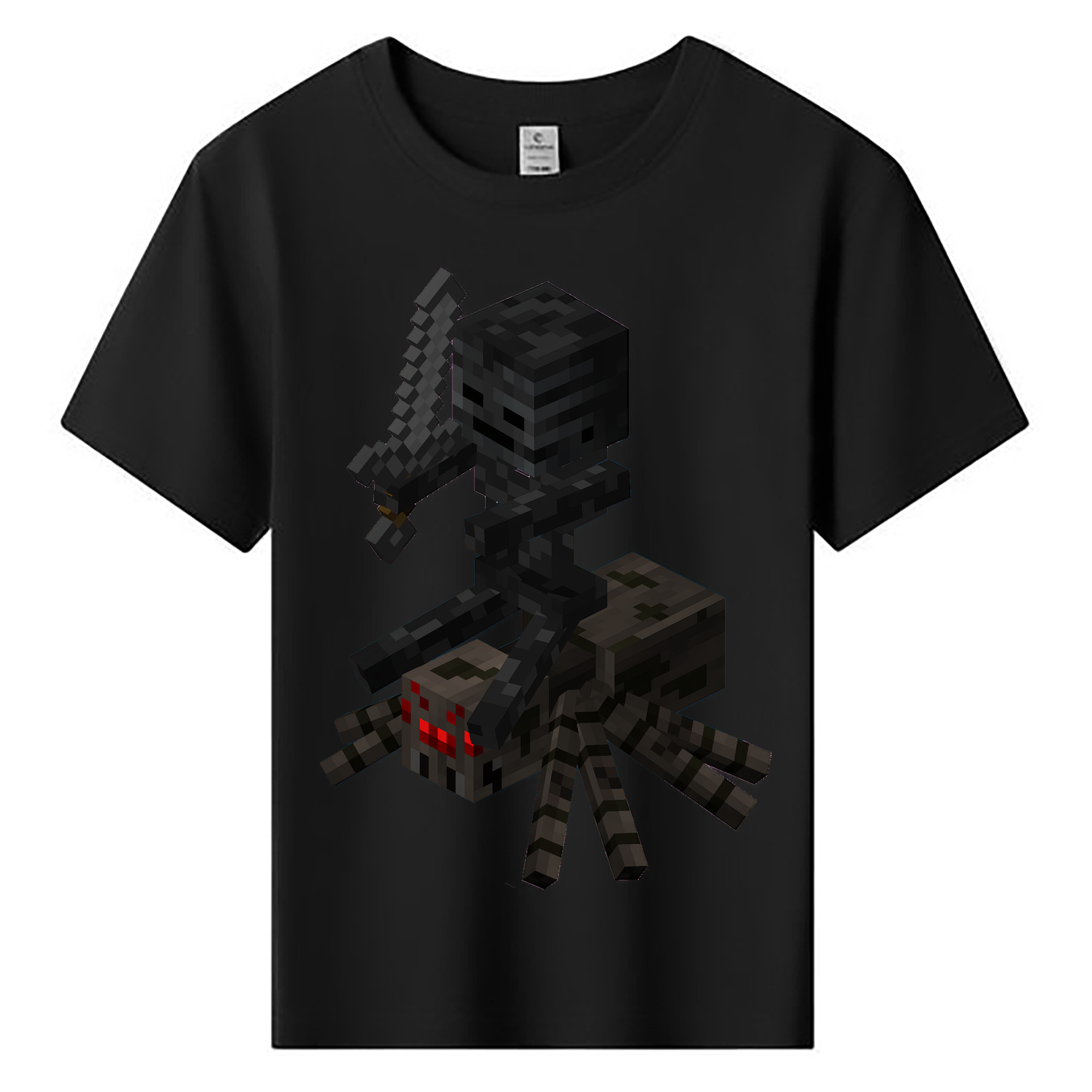 （画像用） マインクラフト ブロックの世界 Minecraft MC Block world 綿100％キッズTシャツ（フロントプリント）