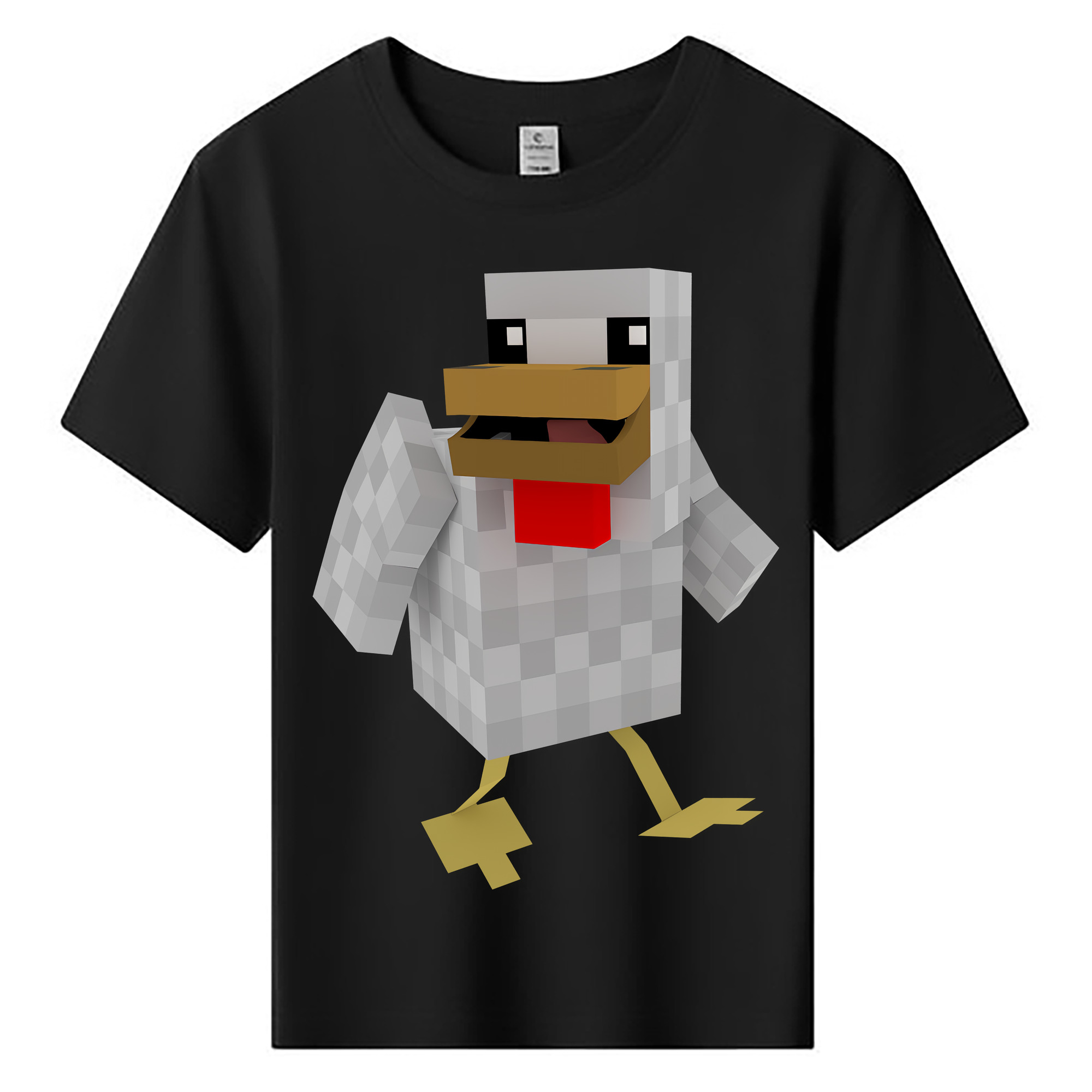 （画像用） マインクラフト ブロックの世界 Minecraft MC Block world 綿100％キッズTシャツ（フロントプリント）