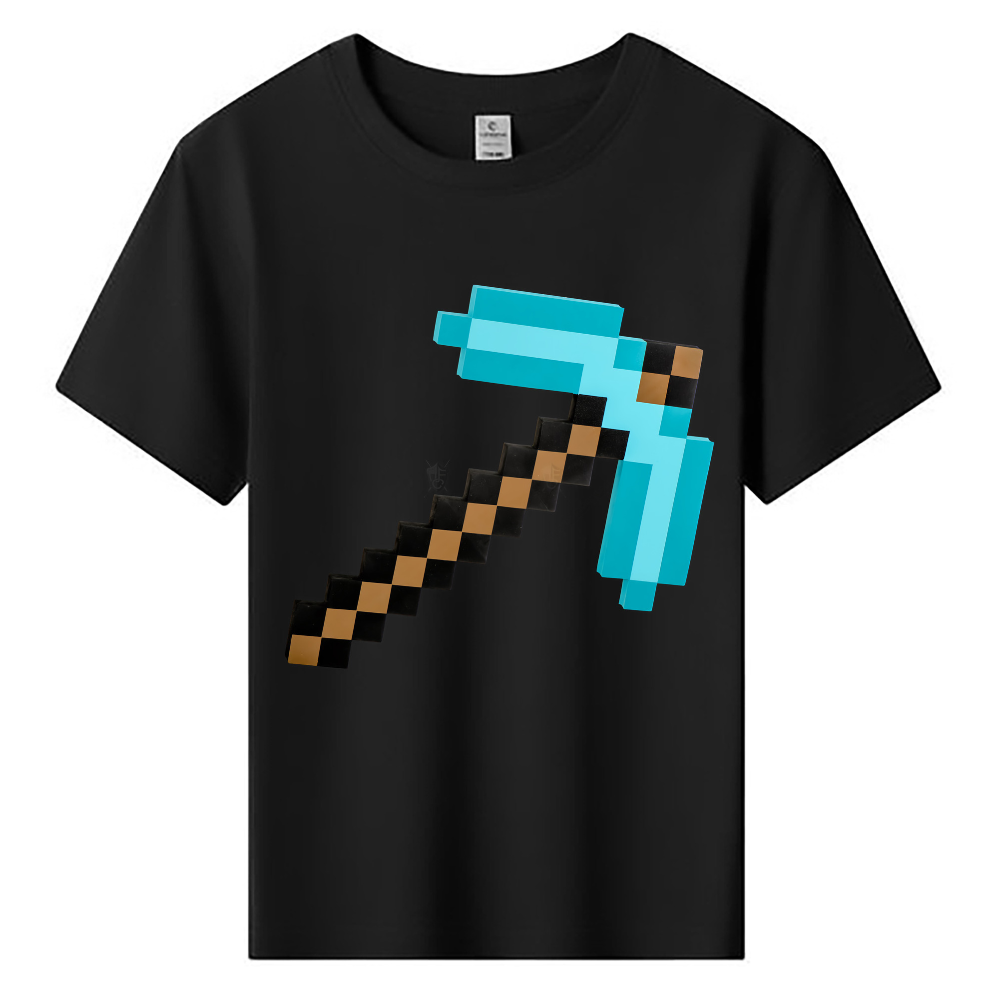 （画像用） マインクラフト ブロックの世界 Minecraft MC Block world 綿100％キッズTシャツ（フロントプリント）