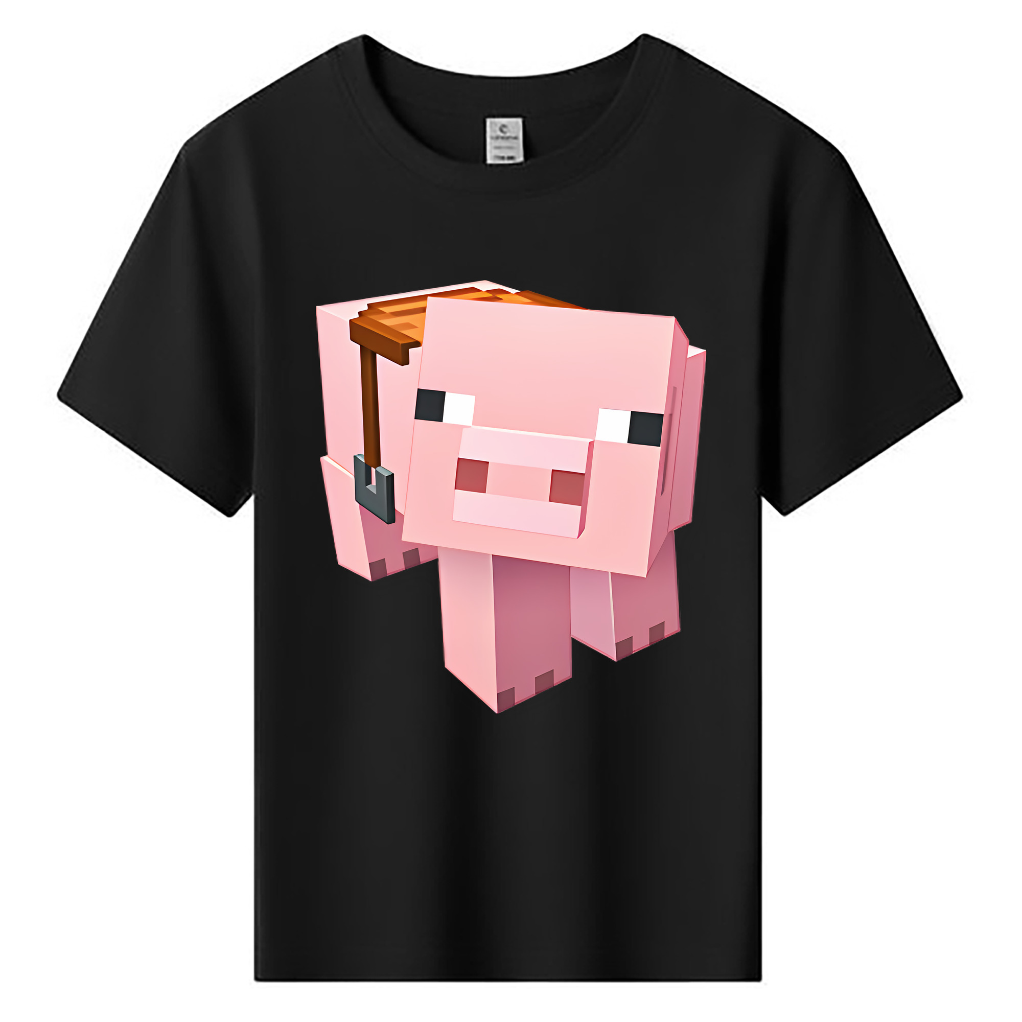 （画像用） マインクラフト ブロックの世界 Minecraft MC Block world 綿100％キッズTシャツ（フロントプリント）