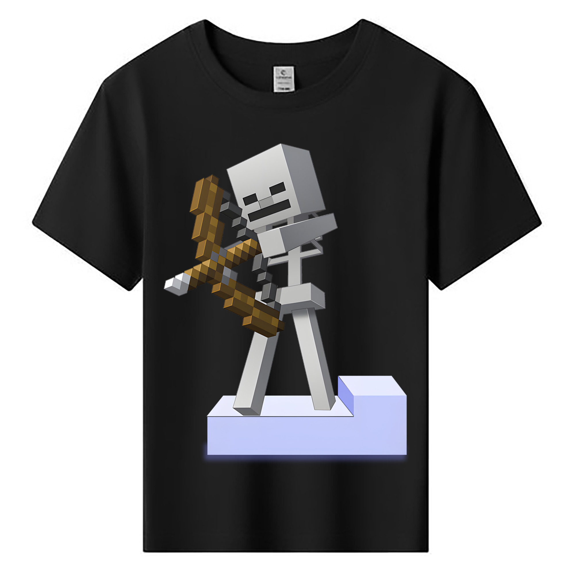 （画像用） マインクラフト ブロックの世界 Minecraft MC Block world 綿100％キッズTシャツ（フロントプリント）
