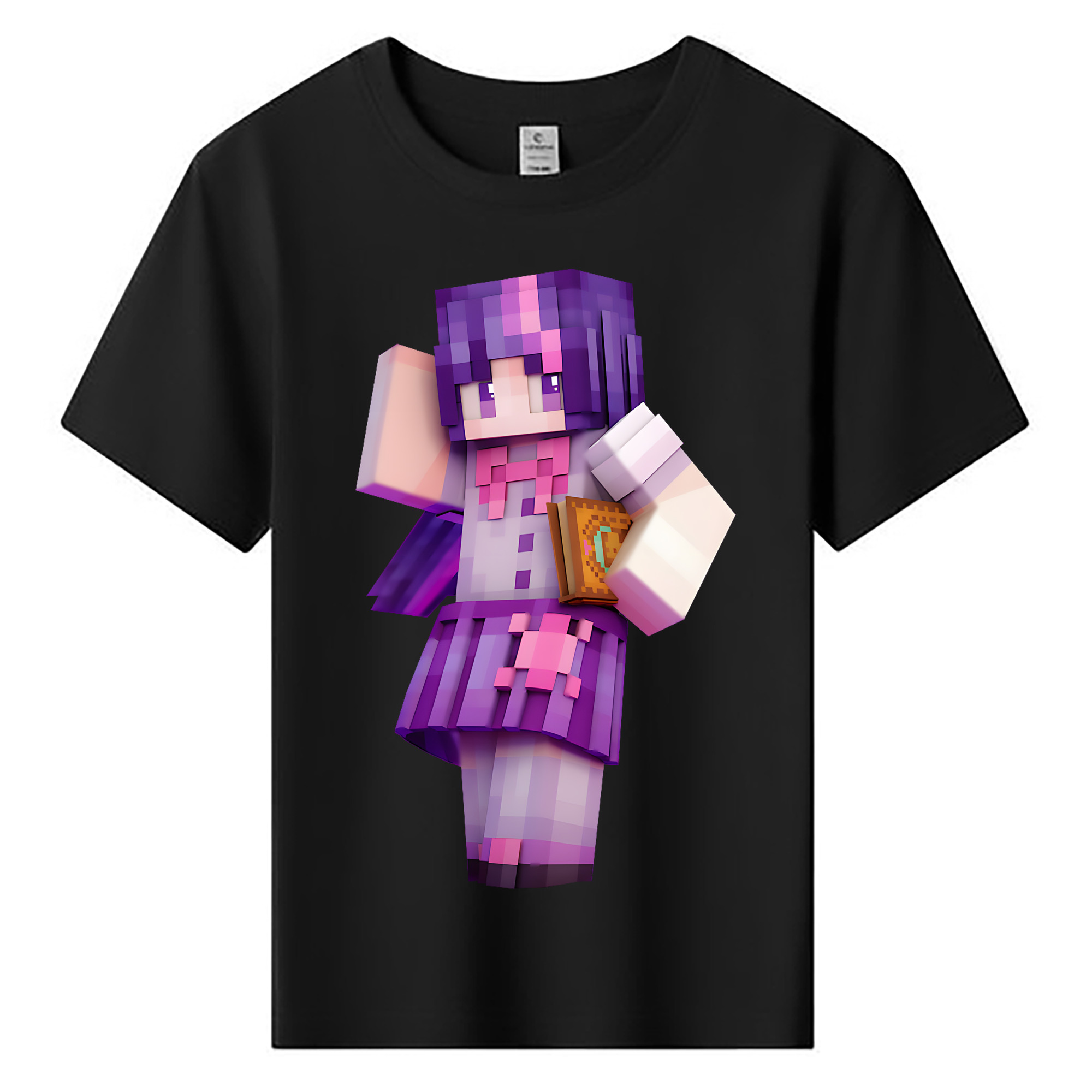 （画像用） マインクラフト ブロックの世界 Minecraft MC Block world 綿100％キッズTシャツ（フロントプリント）