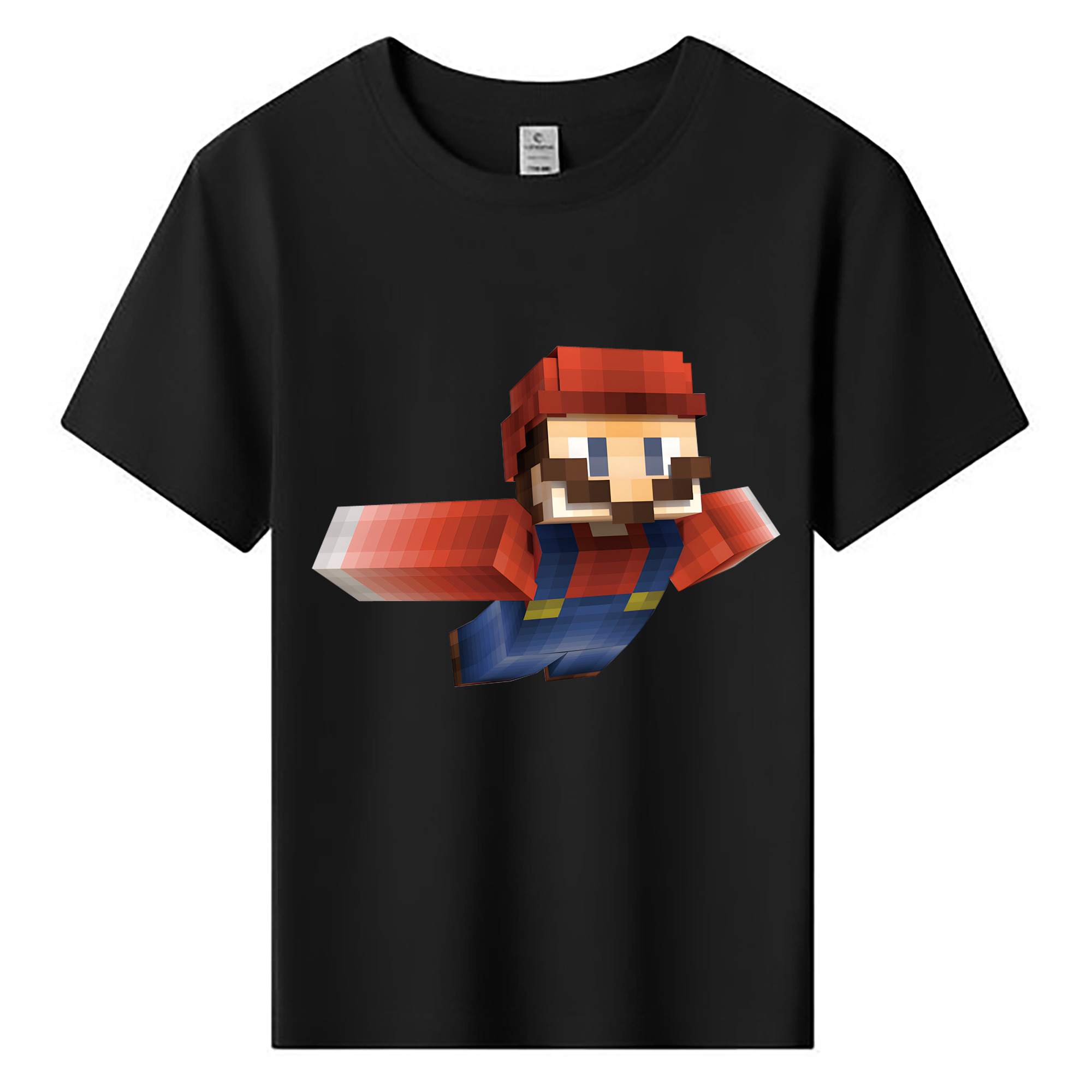 （画像用） マインクラフト ブロックの世界 Minecraft MC Block world 綿100％キッズTシャツ（フロントプリント）