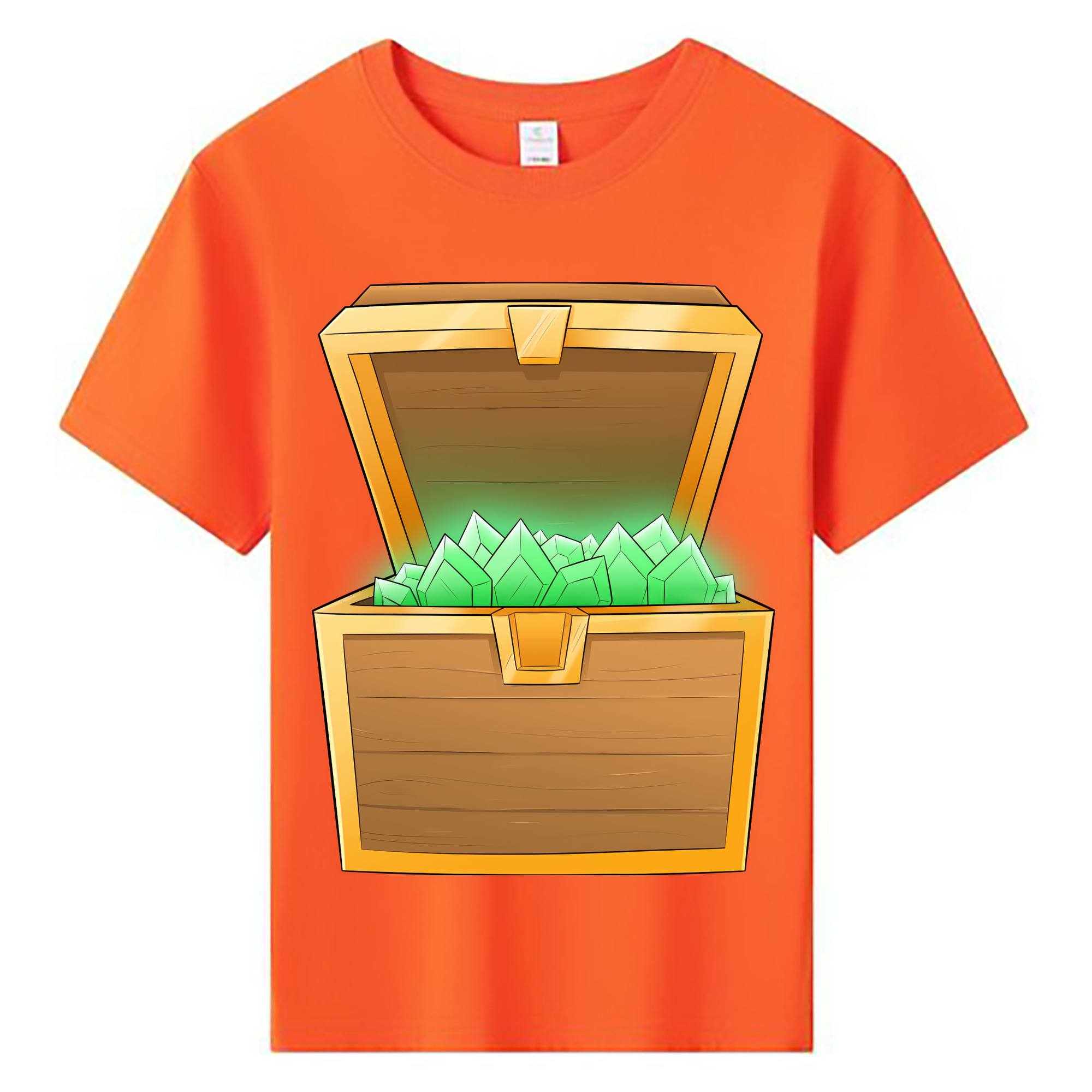 （画像用） マインクラフト ブロックの世界 Minecraft MC Block world 綿100％キッズTシャツ（フロントプリント）