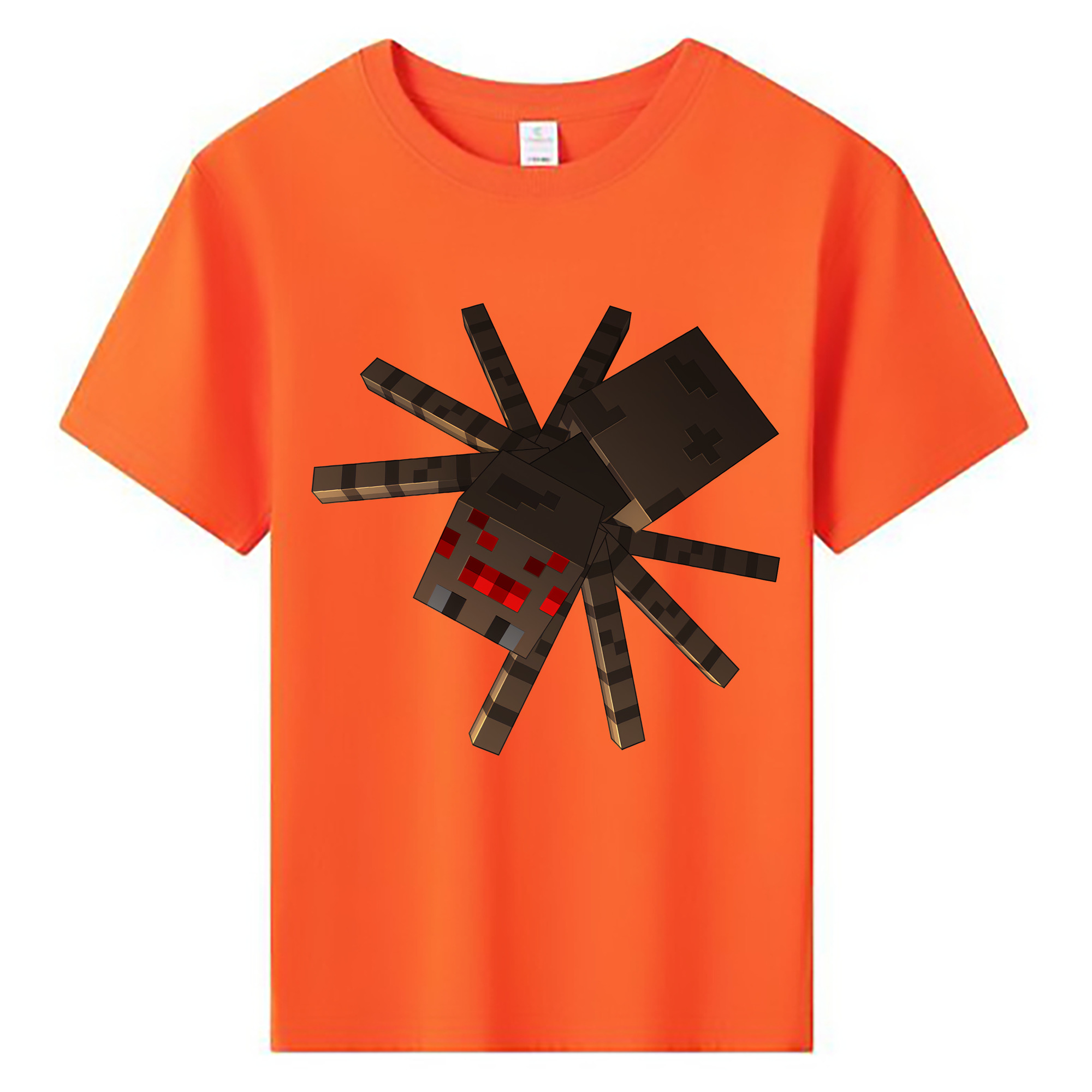 （画像用） マインクラフト ブロックの世界 Minecraft MC Block world 綿100％キッズTシャツ（フロントプリント）
