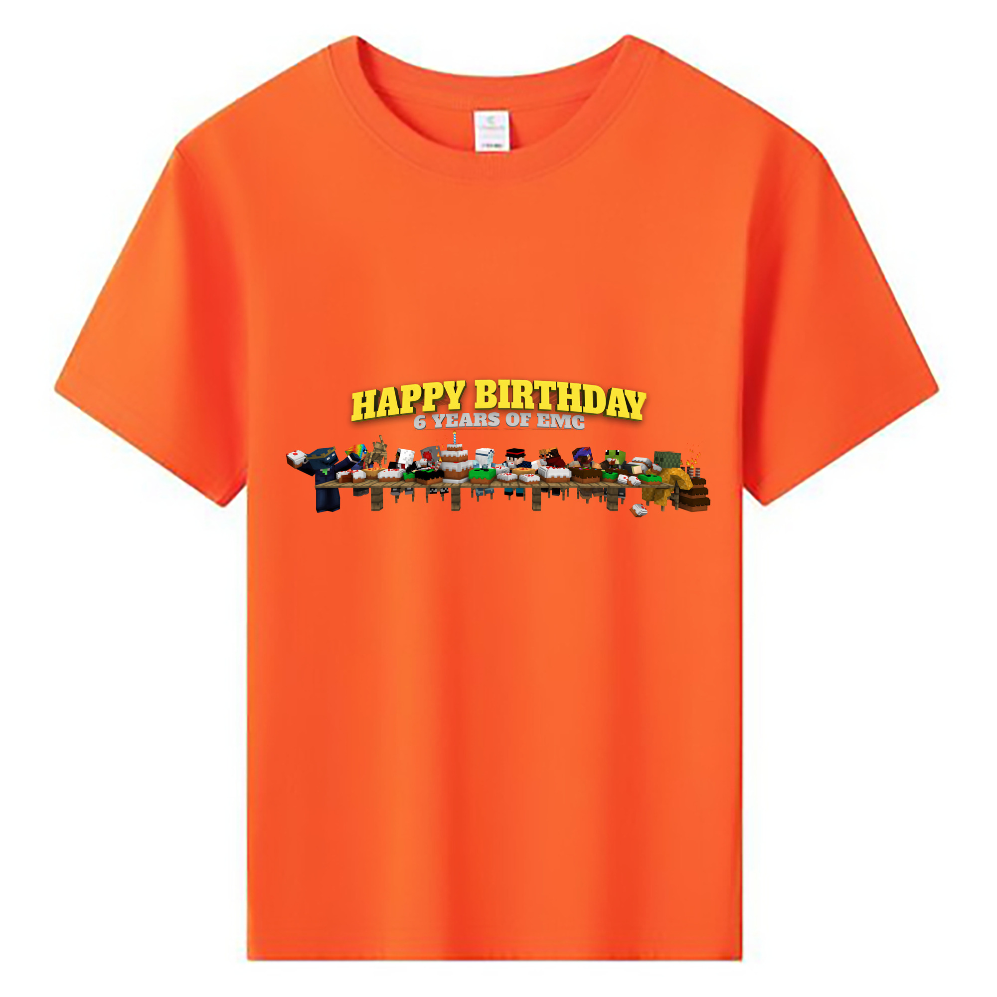 （画像用） マインクラフト ブロックの世界 Minecraft MC Block world 綿100％キッズTシャツ（フロントプリント）
