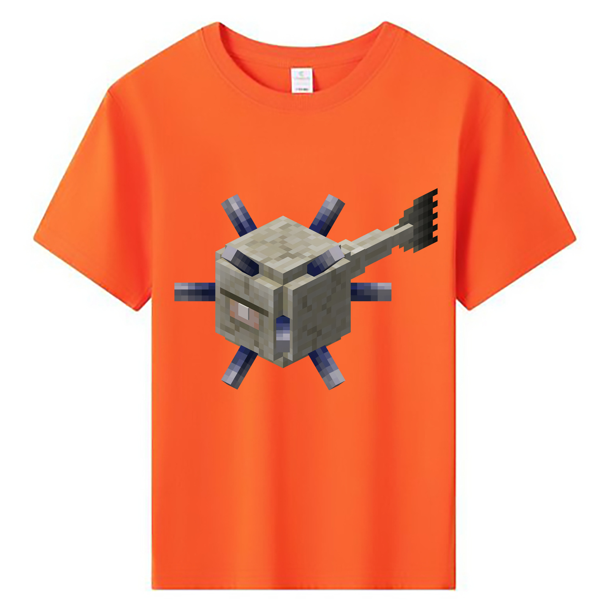 （画像用） マインクラフト ブロックの世界 Minecraft MC Block world 綿100％キッズTシャツ（フロントプリント）