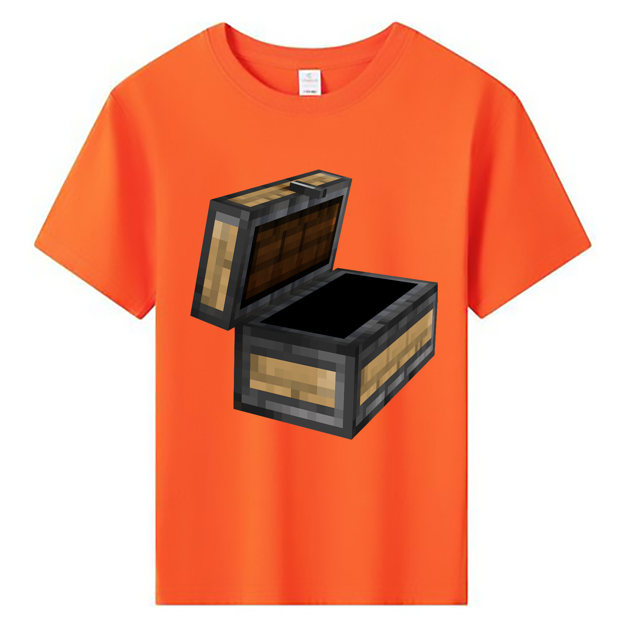 （画像用） マインクラフト ブロックの世界 Minecraft MC Block world 綿100％キッズTシャツ（フロントプリント）